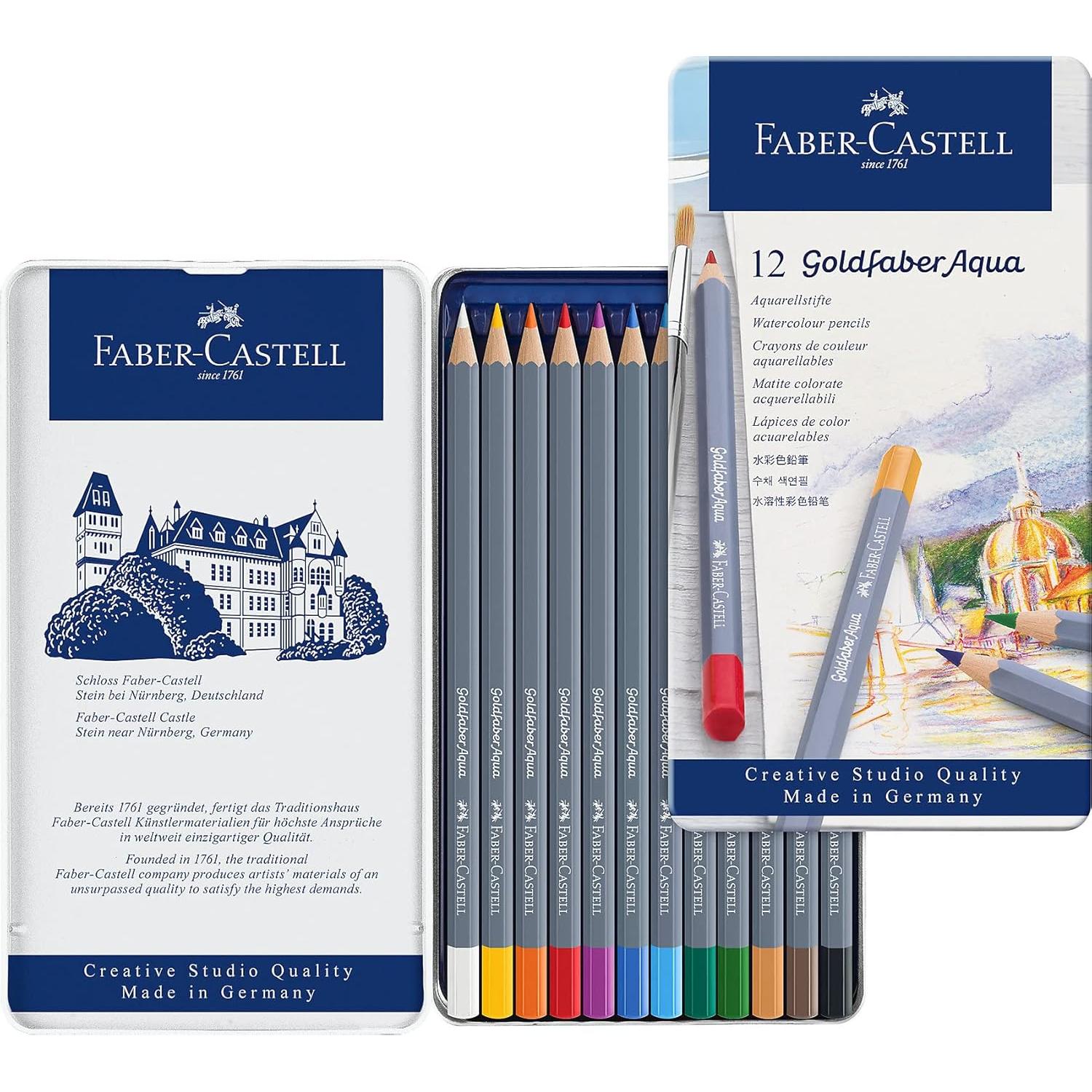 Lápices de Acuarela Faber-Castell Goldfaber 12 Colores