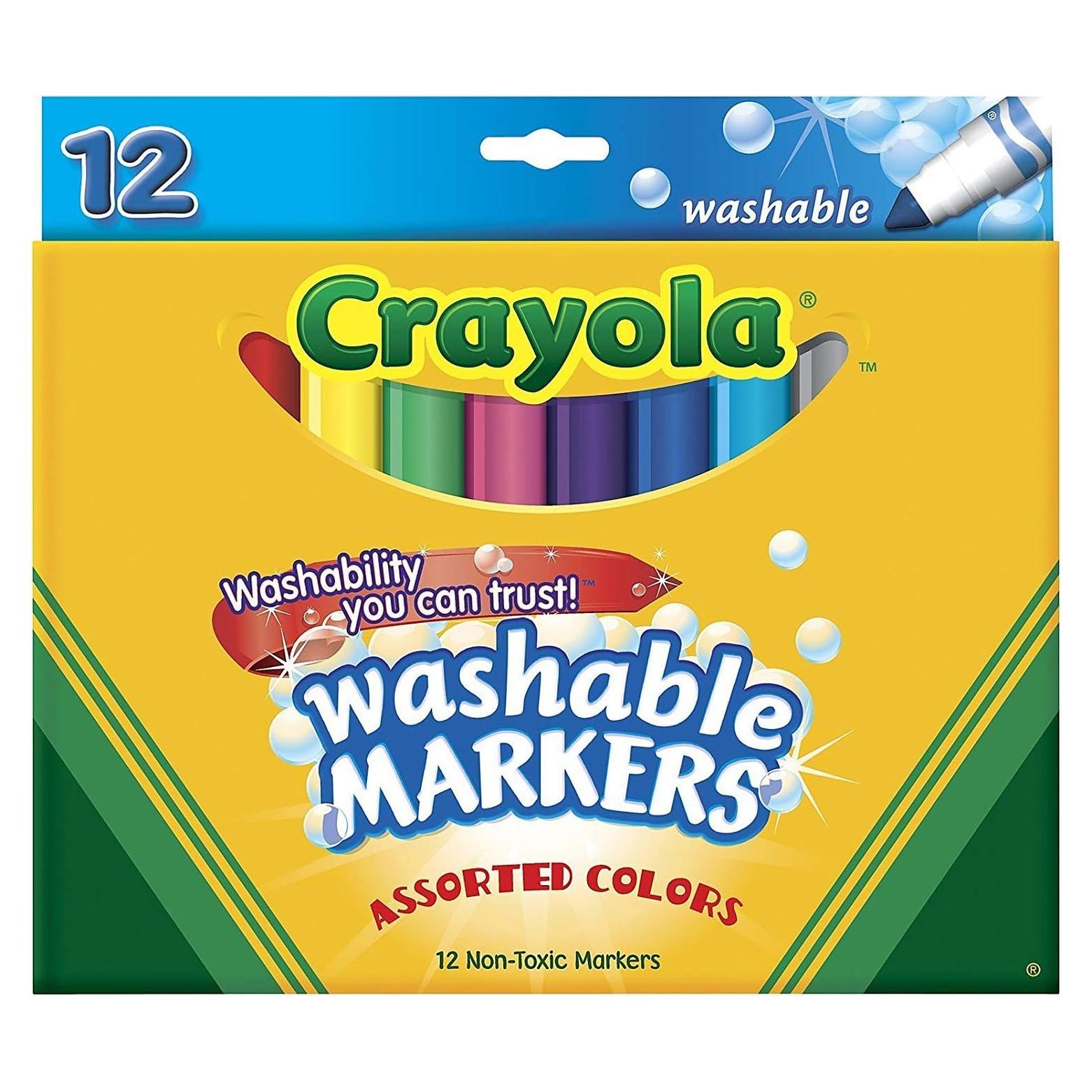 Marcadores Lavables Crayola 12 Unidades Punta Ancha