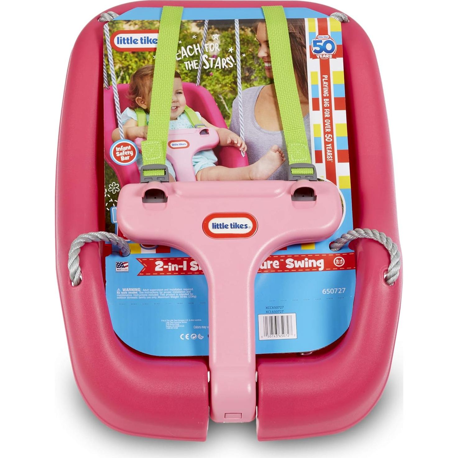 Columpio 2-en-1 Little Tikes Magenta para Bebés y Niños