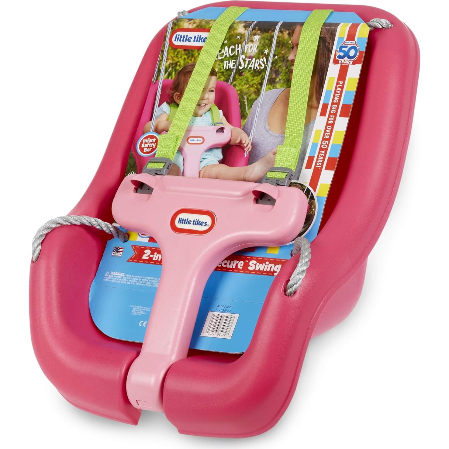 Columpio 2-en-1 Little Tikes Magenta para Bebés y Niños