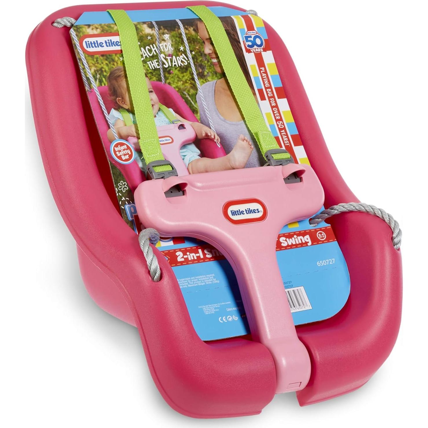 Columpio 2-en-1 Little Tikes Magenta para Bebés y Niños