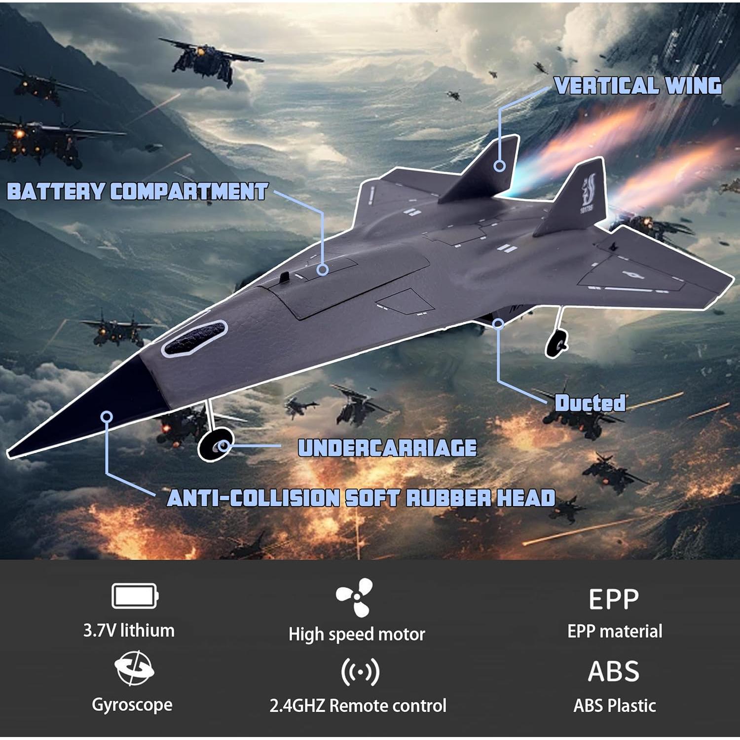Avión RC Eayaele SR-72 4 Canales 6 Ejes Estabilizador