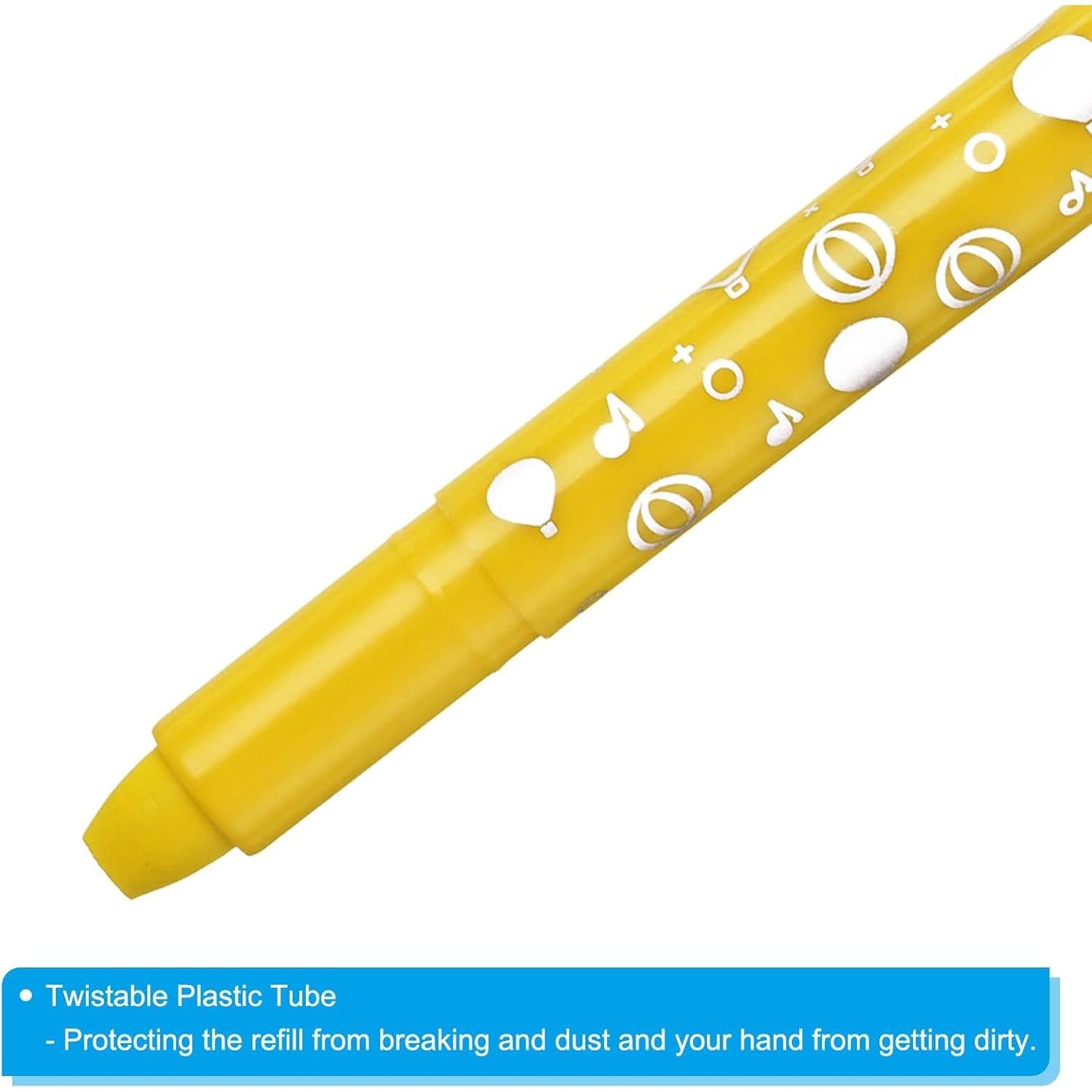 Crayones Acuarelables PATIKIL 6Pcs Amarillo Lavables