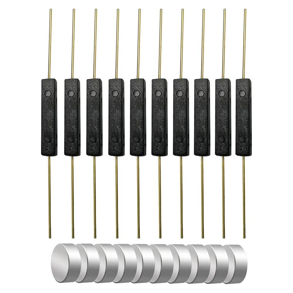 10 Interruptores Reed Gebildet N/O 14mm x 2.5mm con Imán