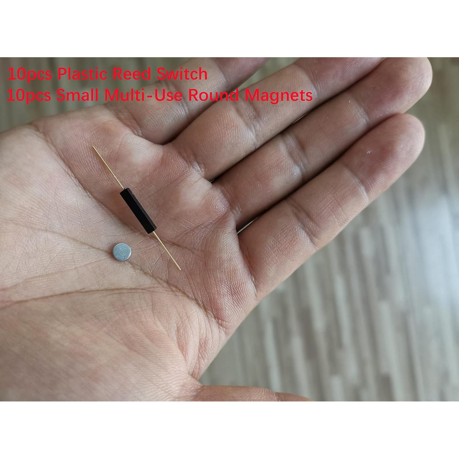 10 Interruptores Reed Gebildet N/O 14mm x 2.5mm con Imán