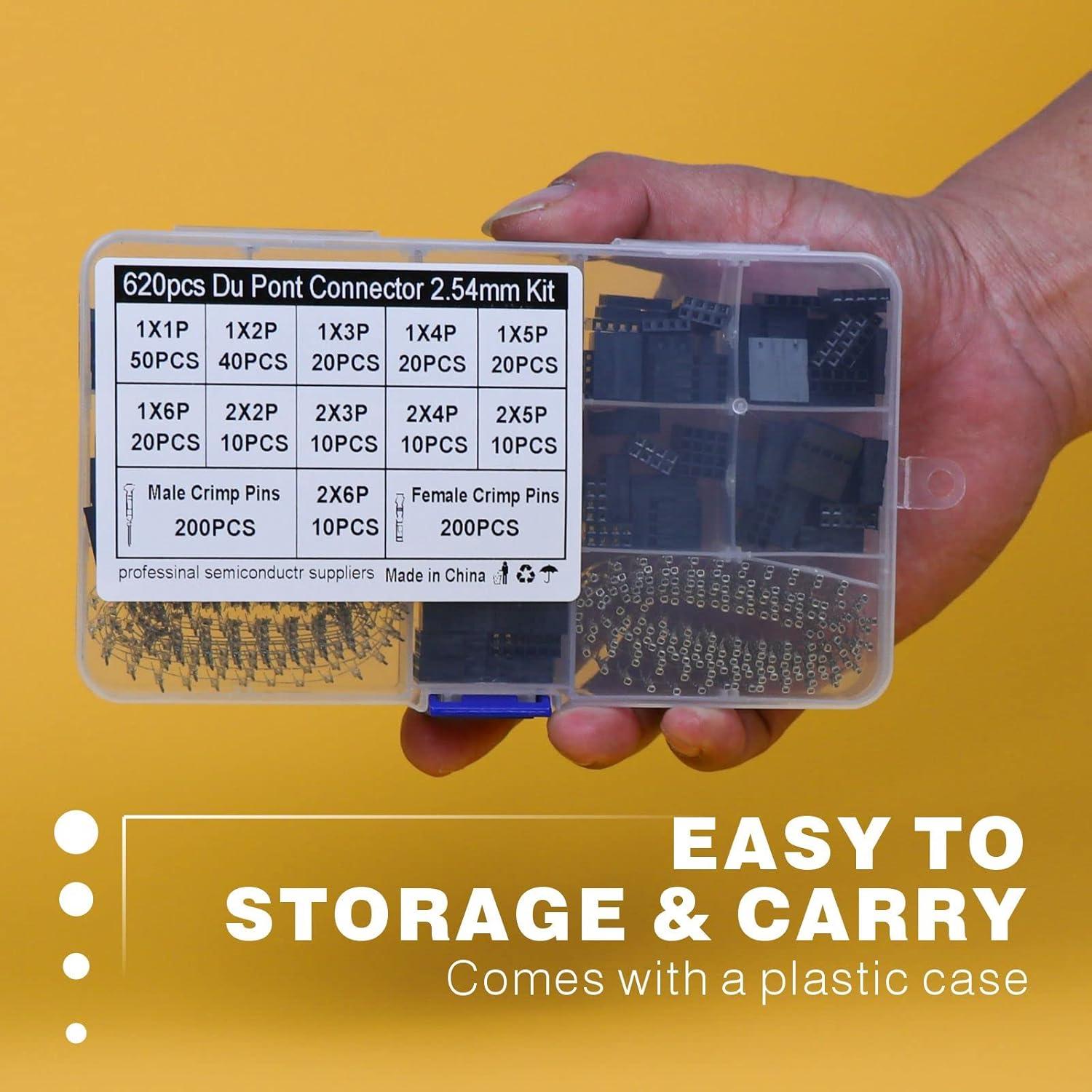 Kit de Conectores de Tipo Fila 620PCS WEKESIGO 2.54mm