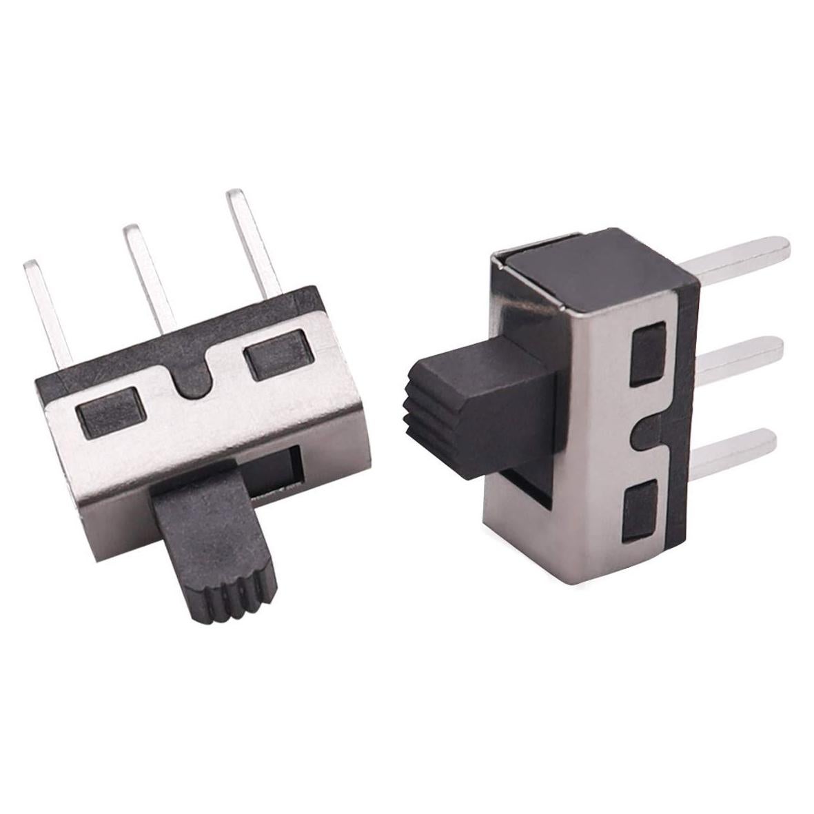 Interruptor Deslizante 1P2T 20 Pcs 5mm WOWOONE AC 250V 2A