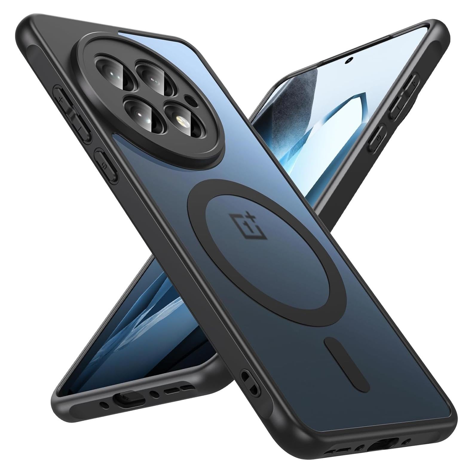 Funda Magnética Hensinple para OnePlus 13 Antigolpes Negro