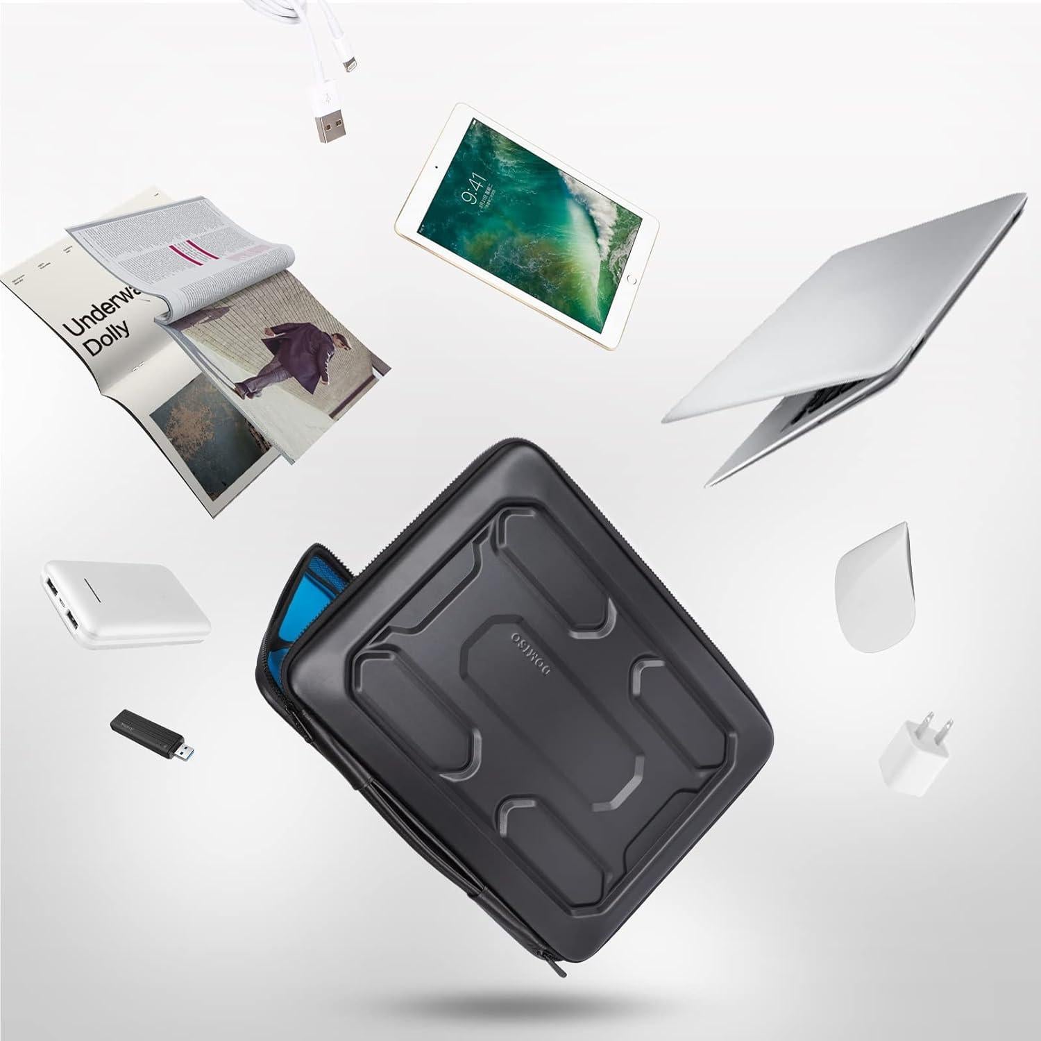 Funda para Laptop 13.3" DOMISO Negra Impermeable y Acolchada