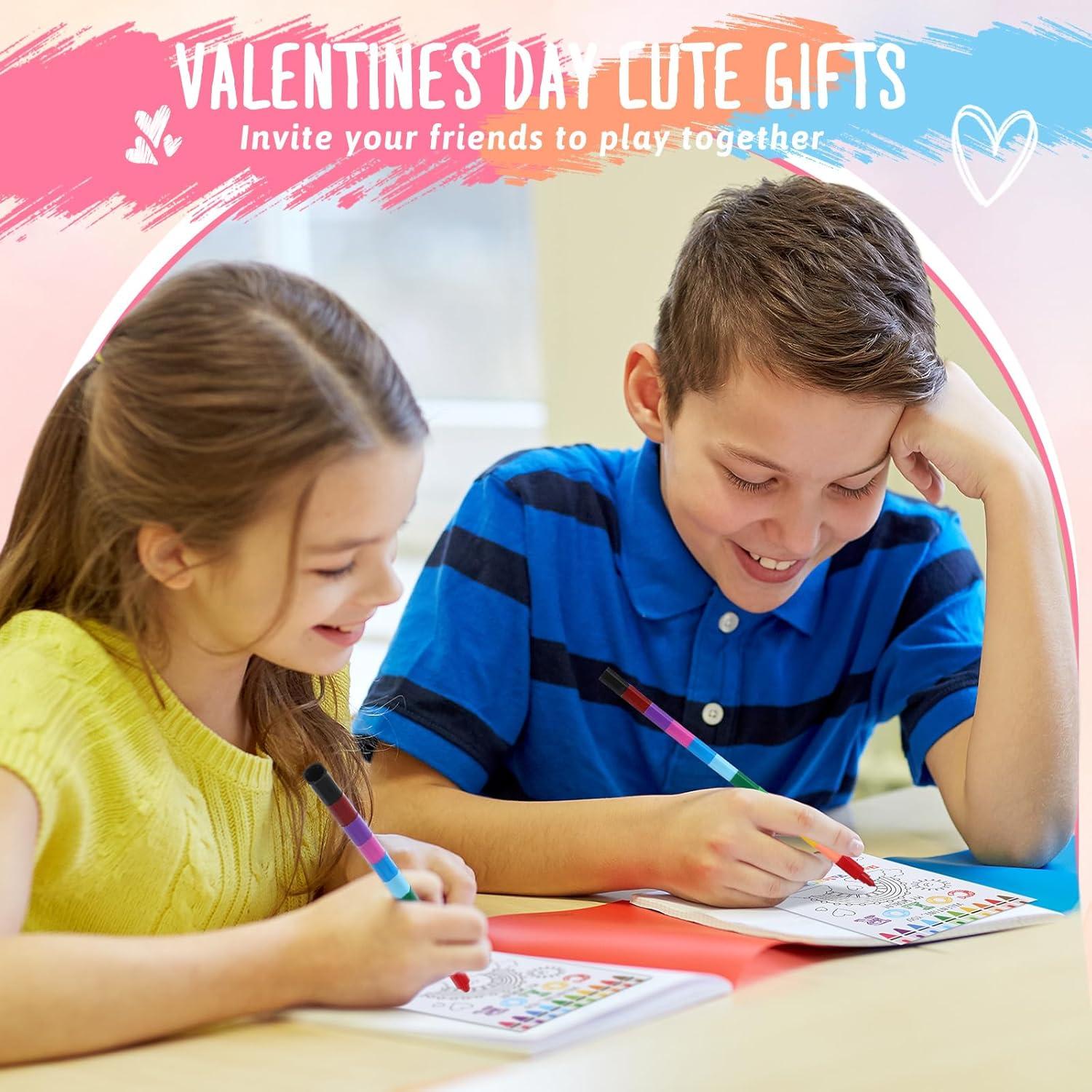 Set 24 Tarjetas y Crayones San Valentín Weekgrat DIY