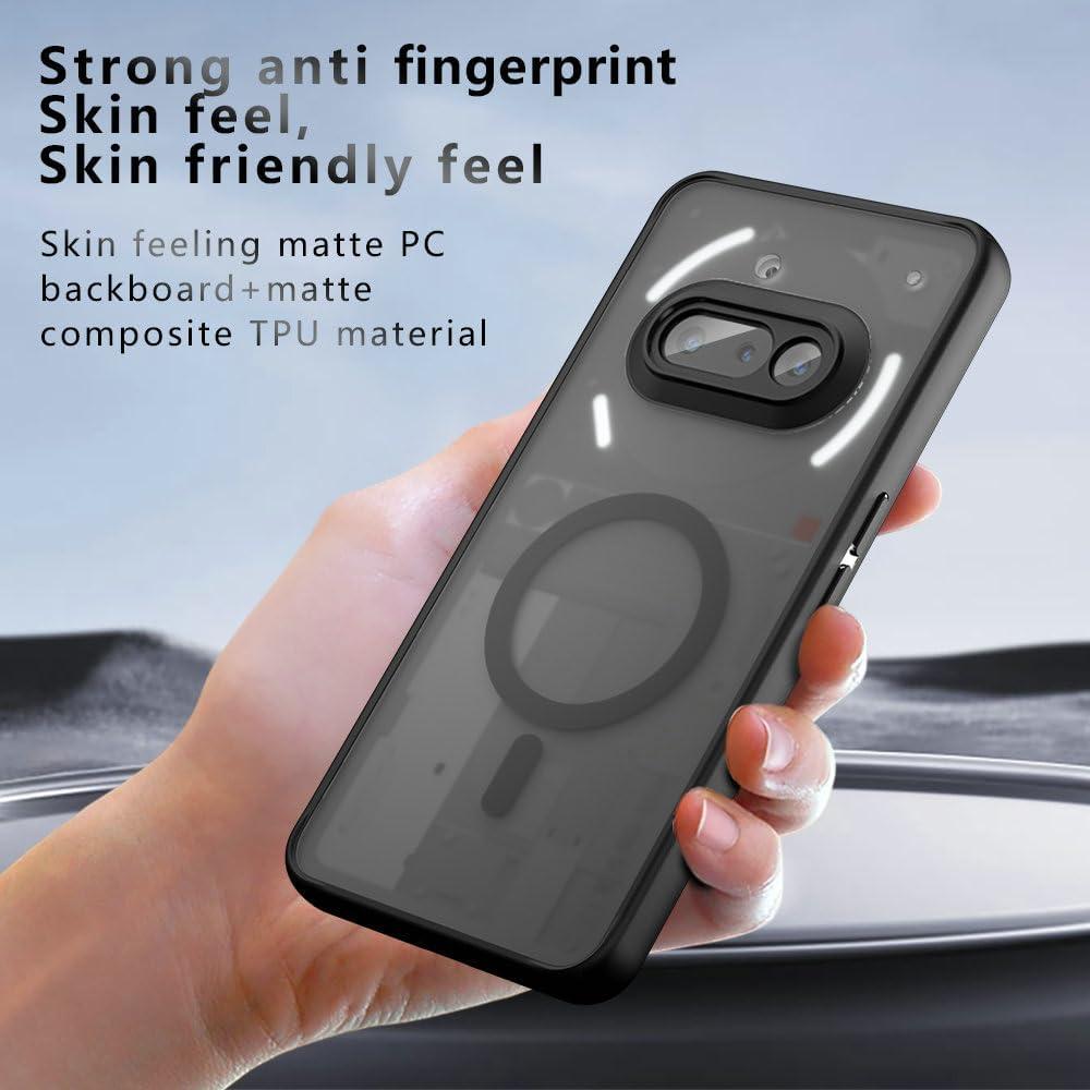 Funda Antishock Kukoufey para Nothing Phone 2A Negra con MagSafe