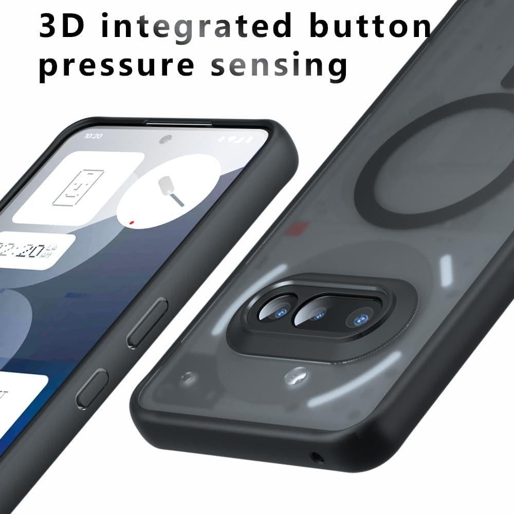 Funda Antishock Kukoufey para Nothing Phone 2A Negra con MagSafe