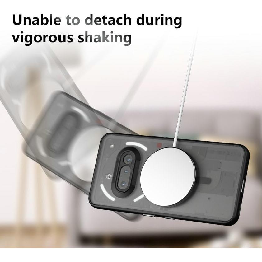 Funda Antishock Kukoufey para Nothing Phone 2A Negra con MagSafe