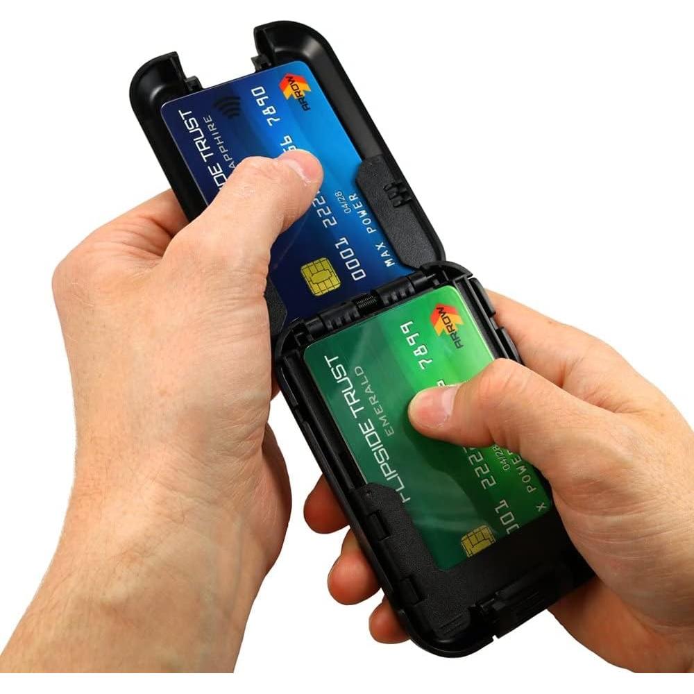 Cartera Flipside 4 RFID para hombres - Gris Mecánico, Delgado y Resistente