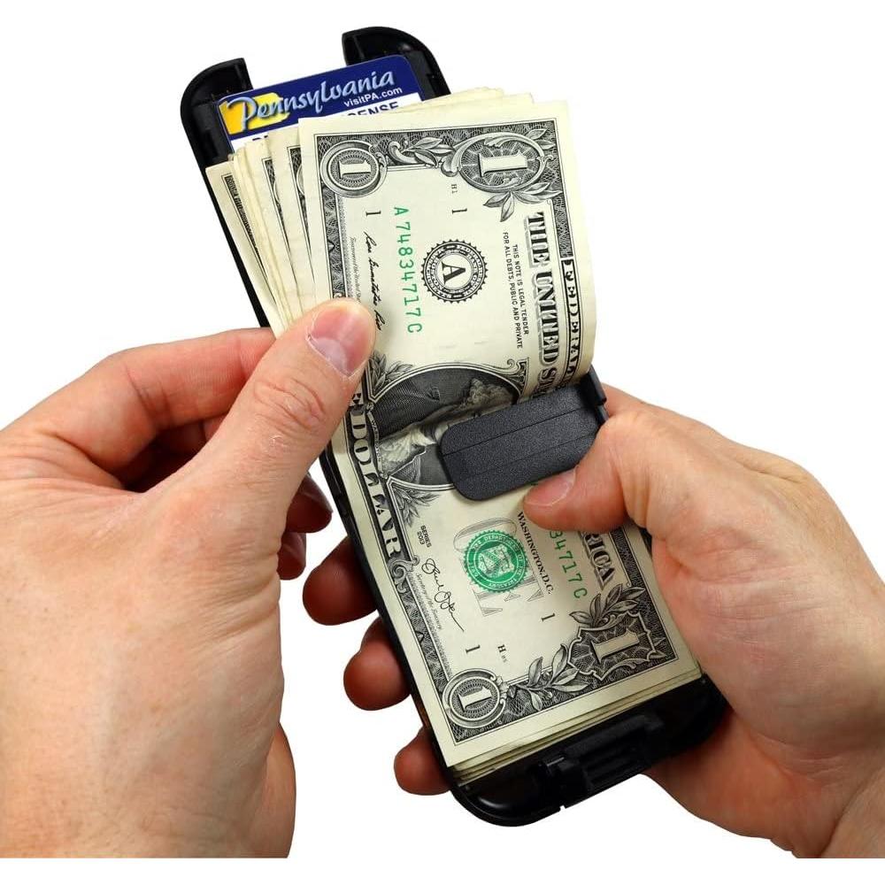 Cartera Flipside 4 RFID para hombres - Gris Mecánico, Delgado y Resistente