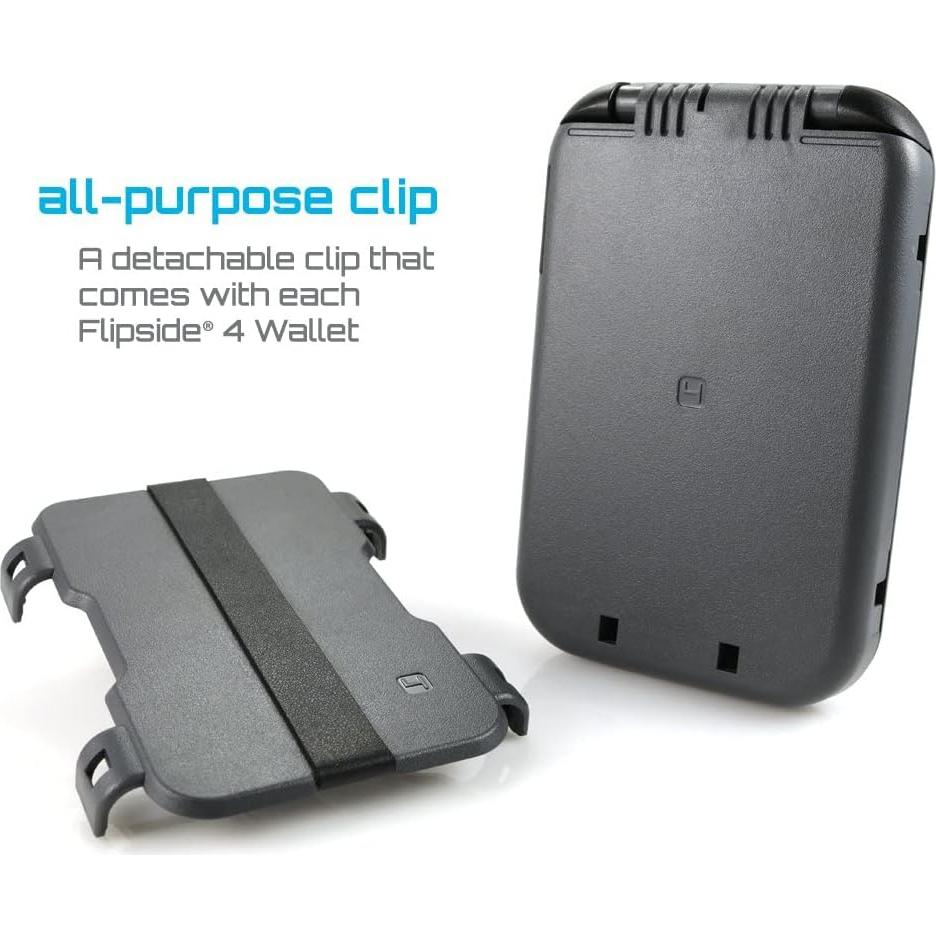 Cartera Flipside 4 RFID para hombres - Gris Mecánico, Delgado y Resistente