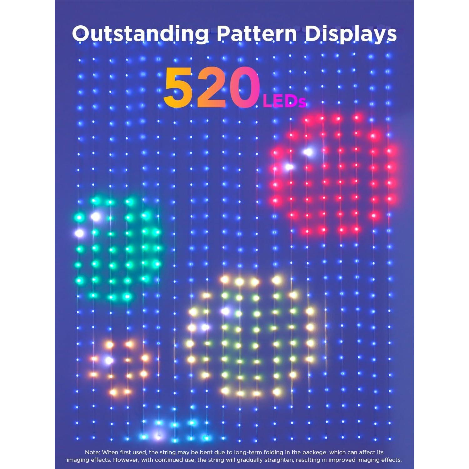 Luces de Cortina LED Govee 1.5x2m RGBIC IP65 Impermeables