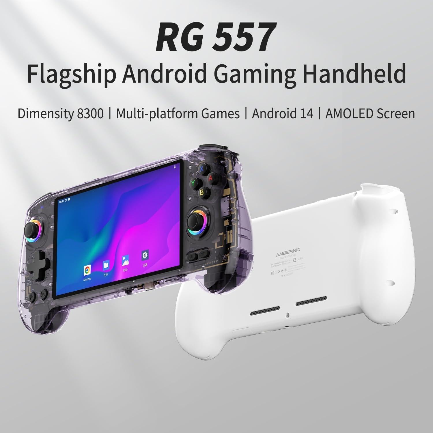 Consola de juegos portátil Voacle RG557, pantalla AMOLED 5.48"