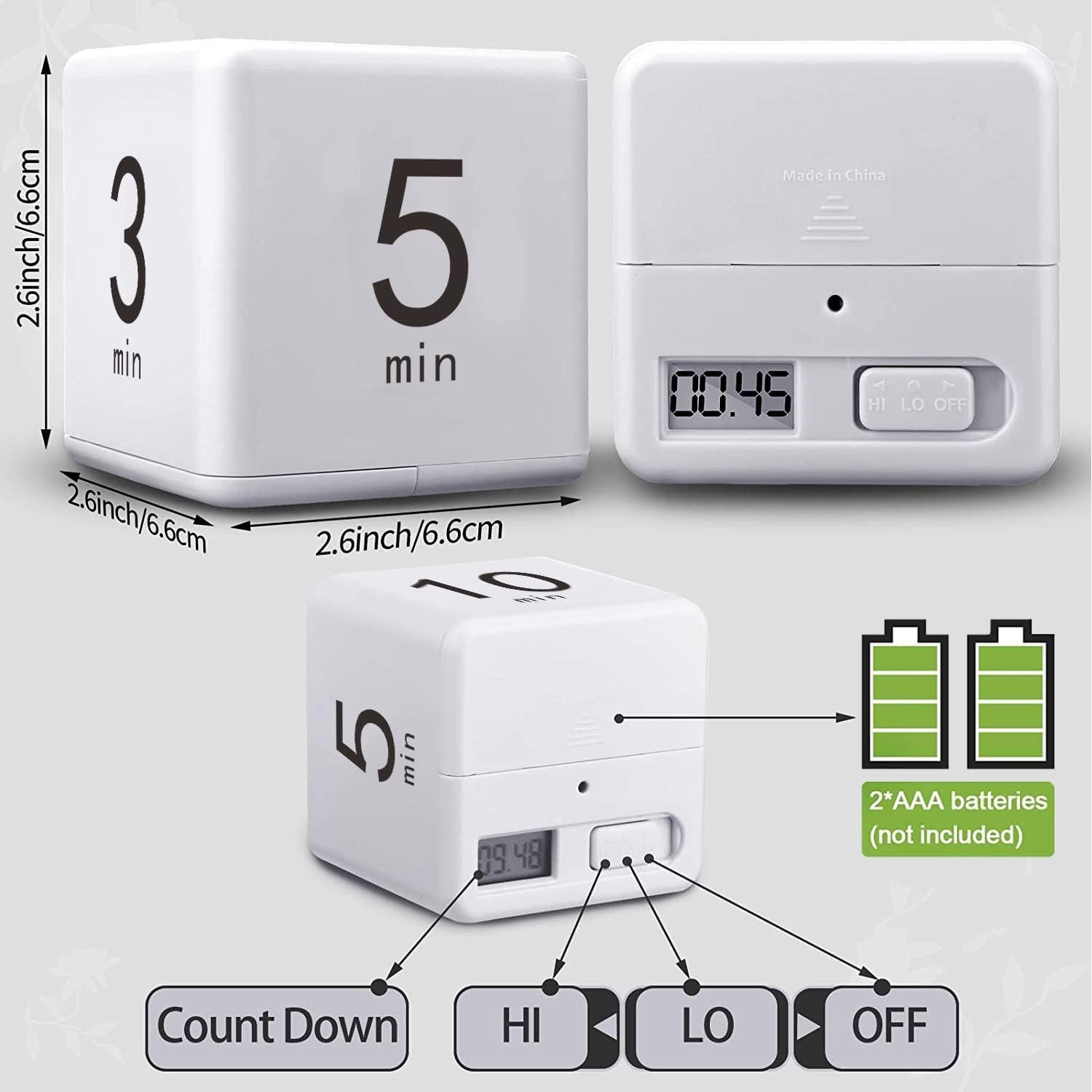 Temporizador Digital de Cocina Cube Genérico 1-3-5-10 Minutos