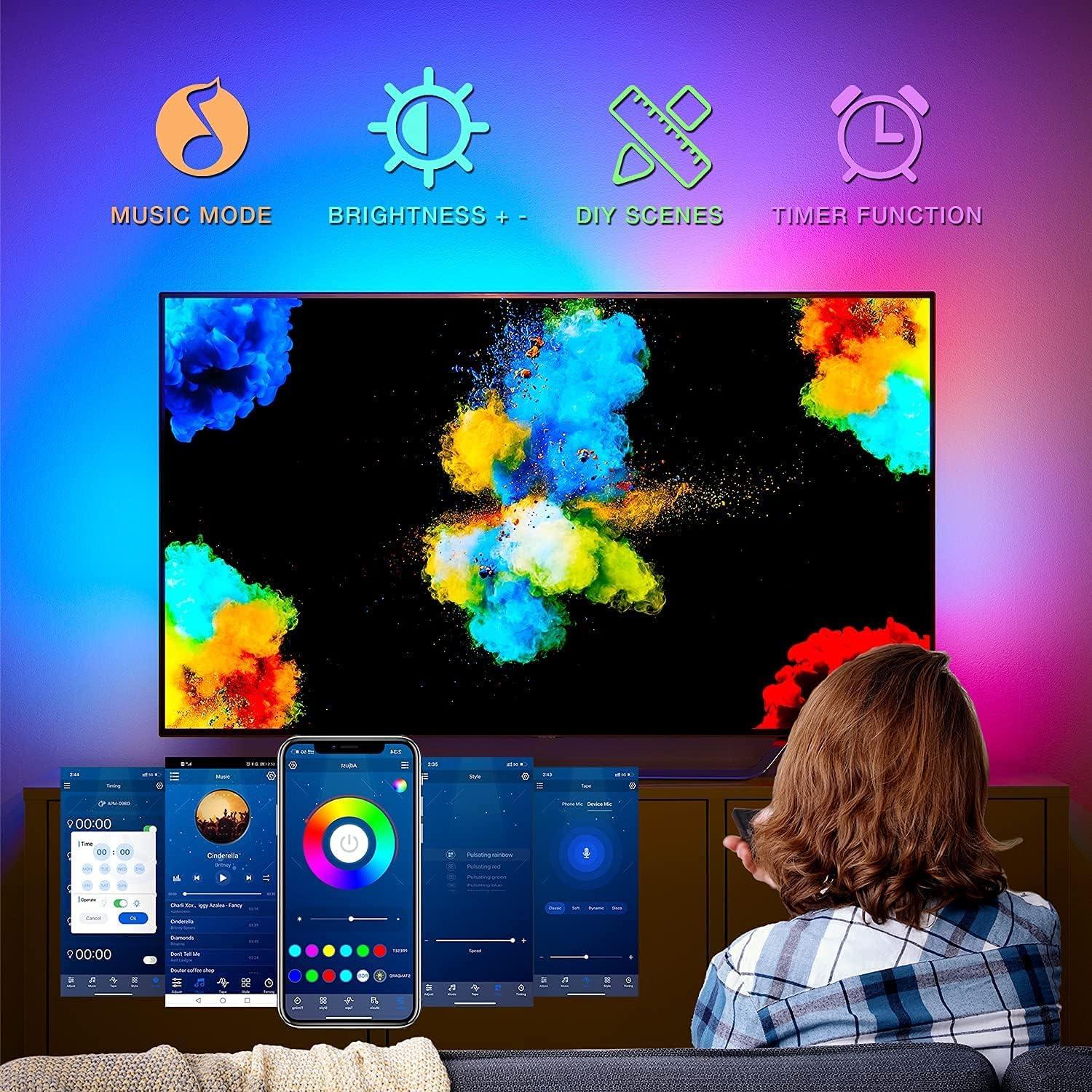 Luces LED para TV DAYBETTER 2.99m RGB Control APP Bluetooth