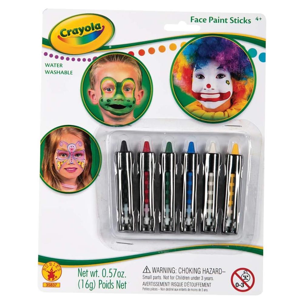 Pintura Facial Rubies Crayola Jumbo 6 Colores para Niños