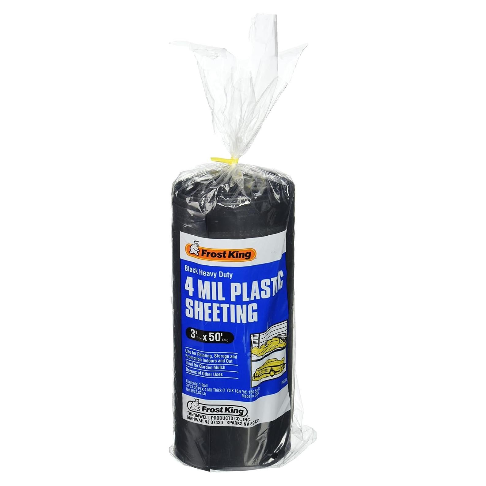 Lona de Polietileno Frost King 350B 0.91x15.24m 0.10mm Negra