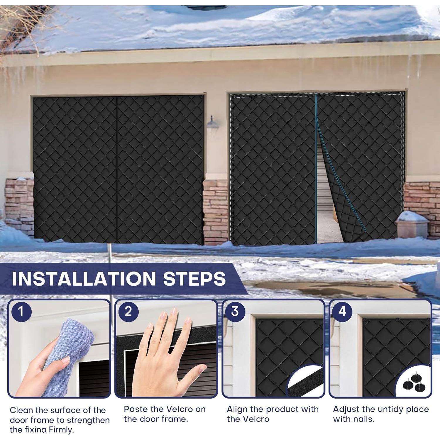 Cortina de Garaje Magnética GREHABOR 2.74x2.44m Impermeable