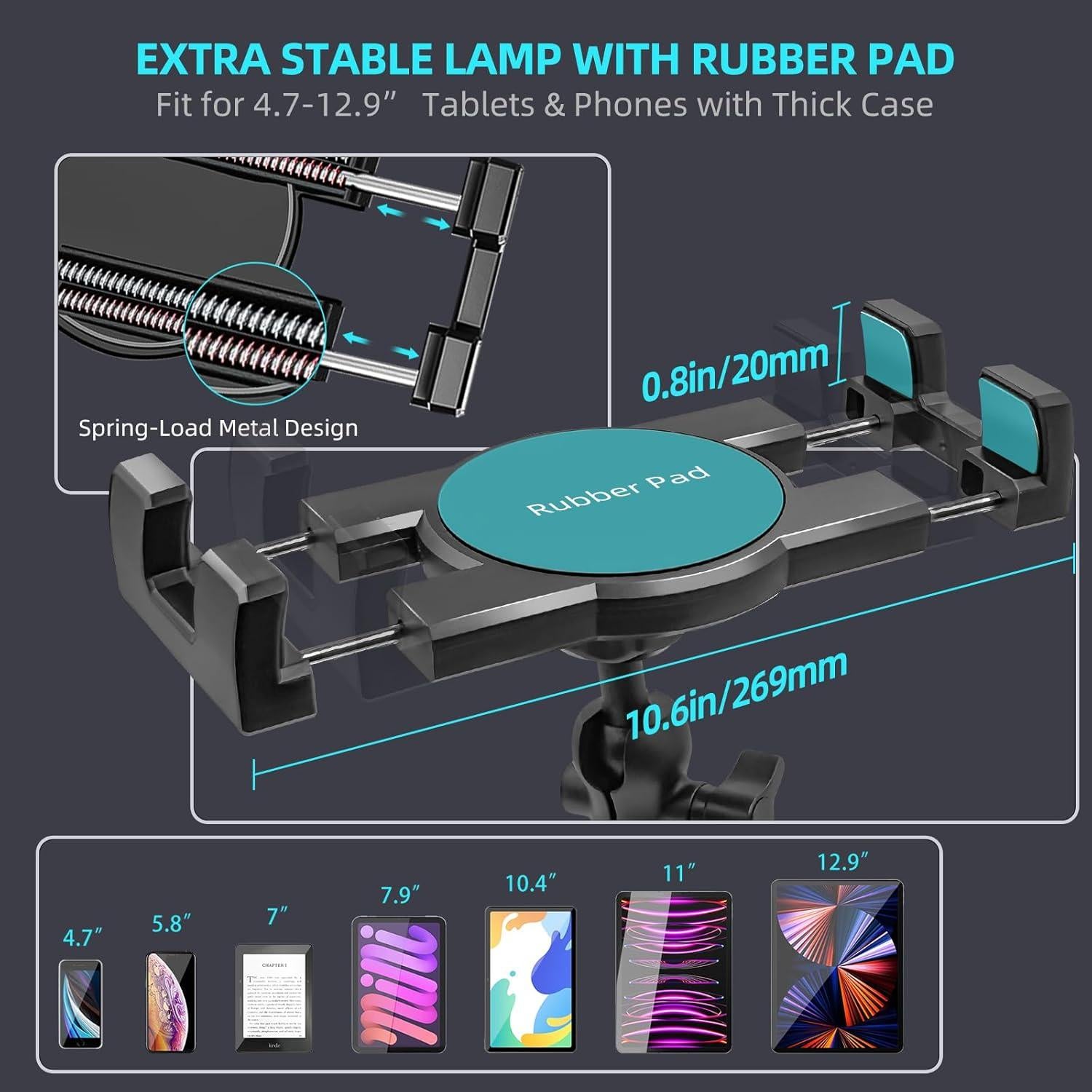 Soporte para Tablet Porfortop con Base de Aluminio 360° Ajustable