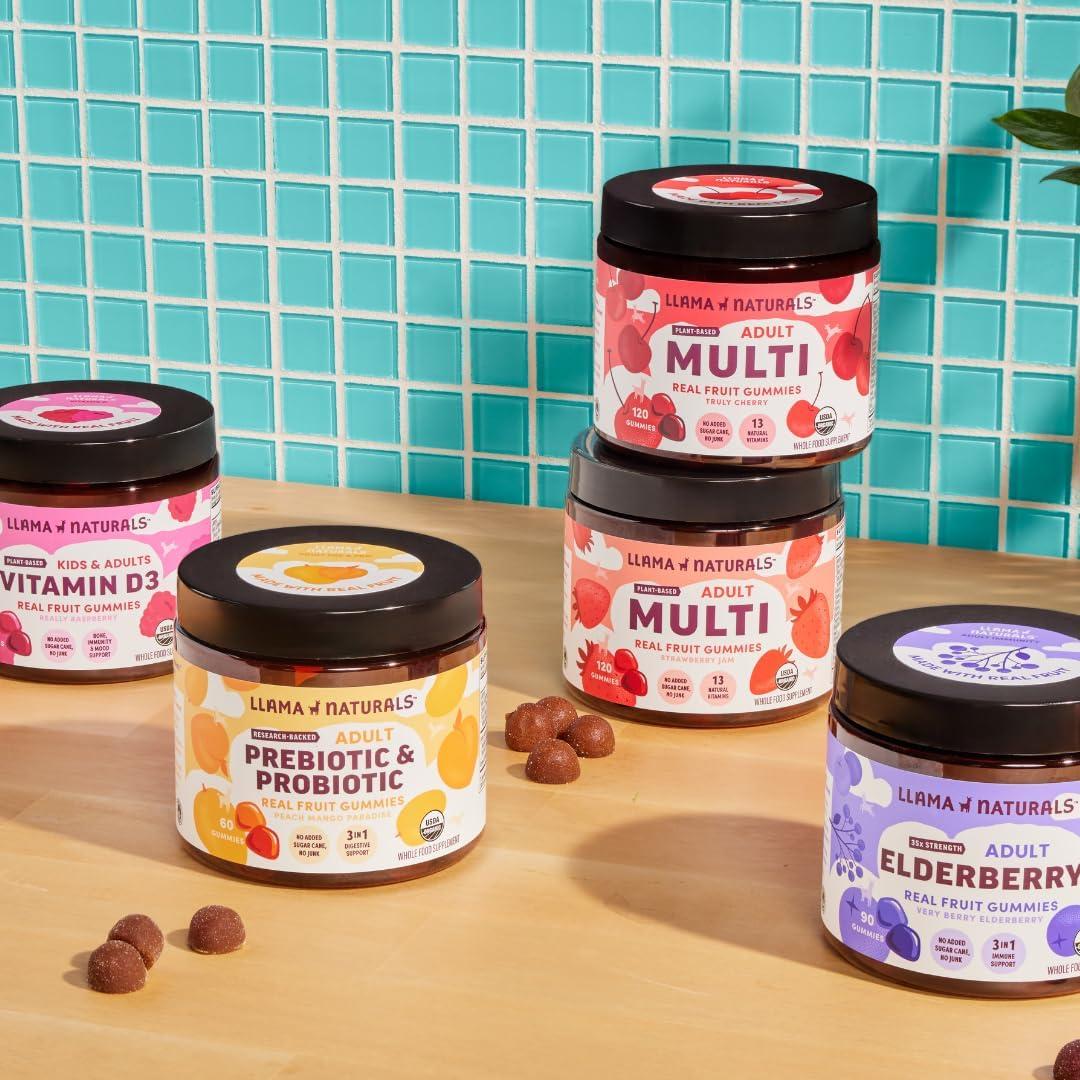 Gominolas Multivitamínicas Veganas Llama Naturals Cereza 120 Ct