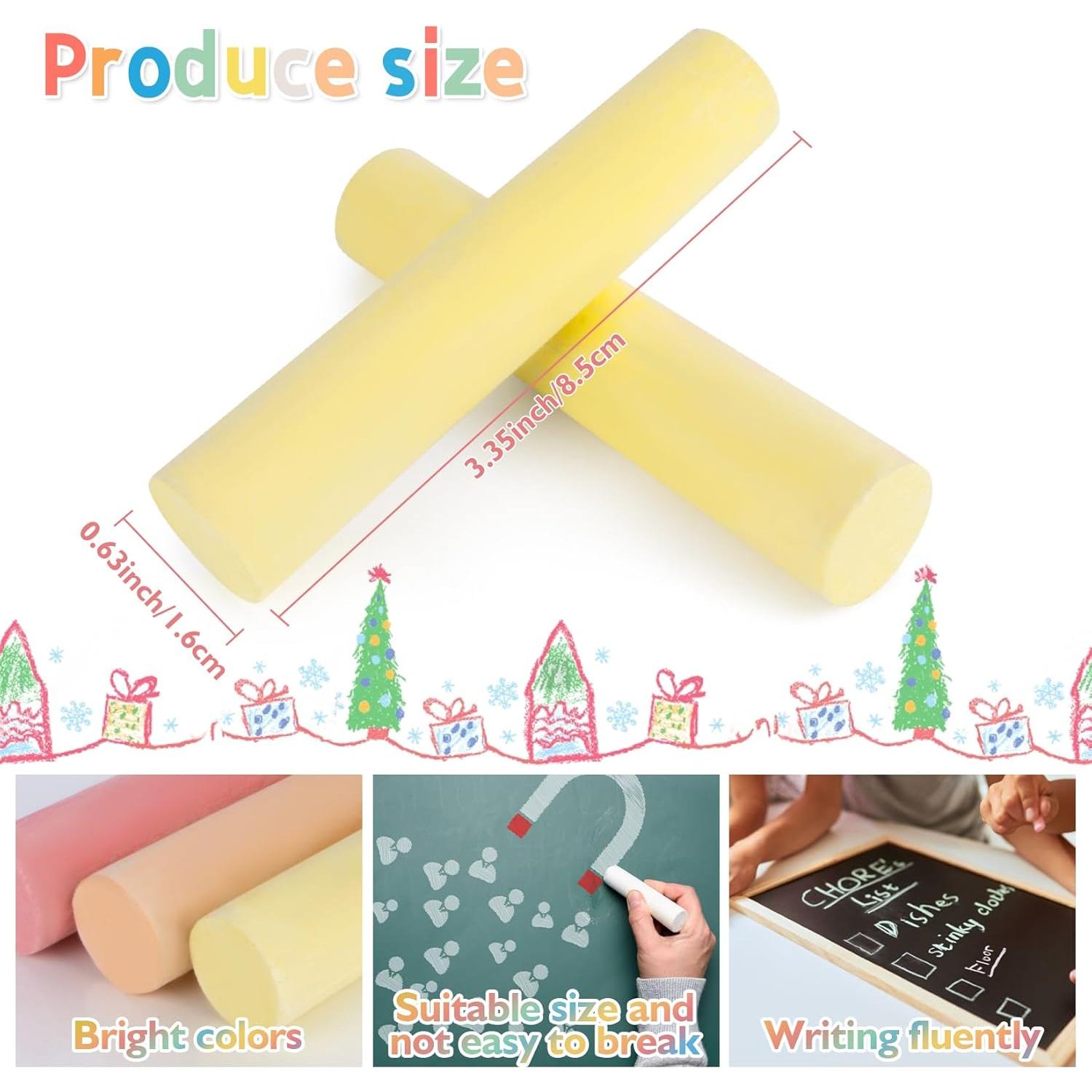 16 Tizas de Acera MAQIHAN Lavables 6 Colores para Interior y Exterior