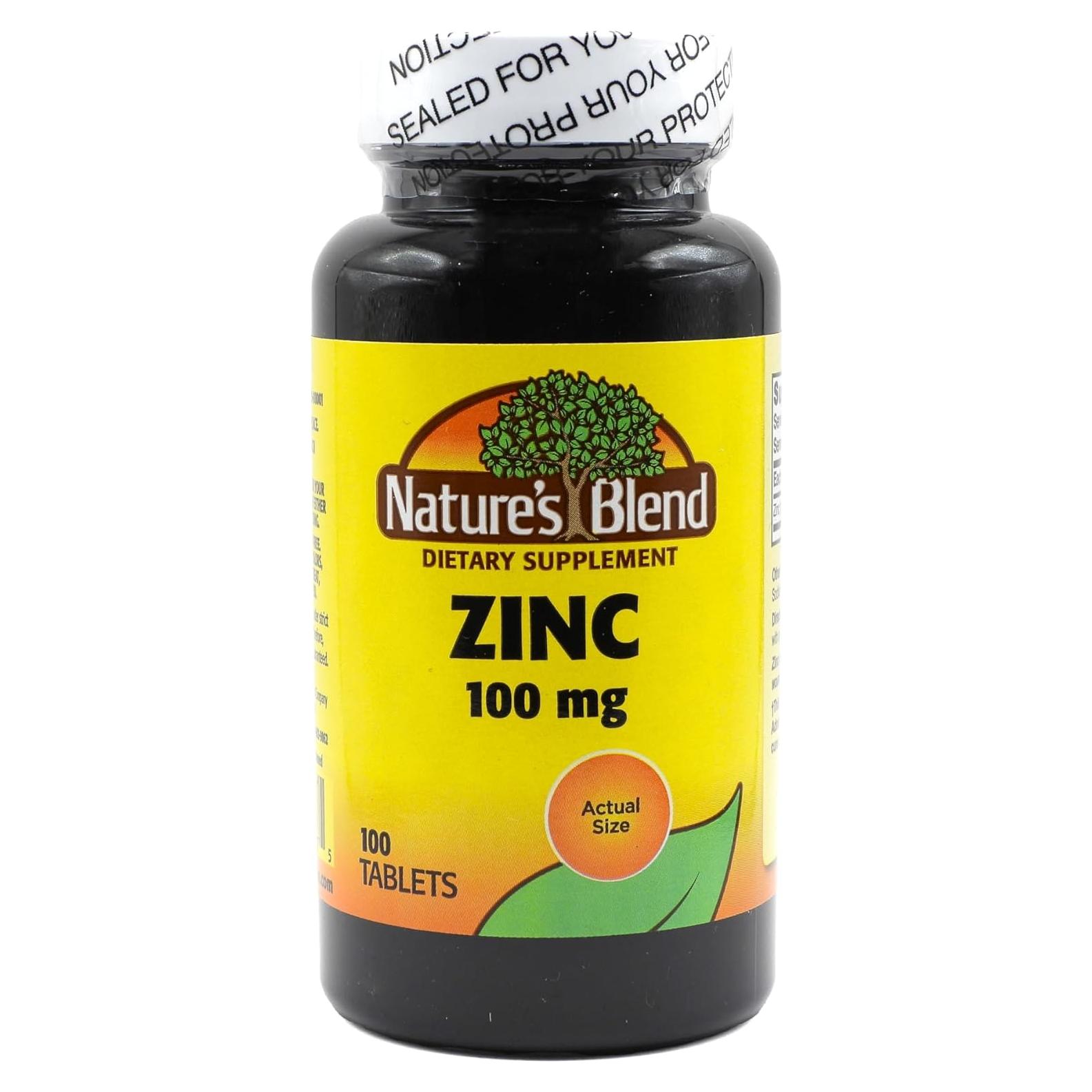 Suplemento Mineral Zinc Gluconato 100 mg Naturaleza 100 Tabletas