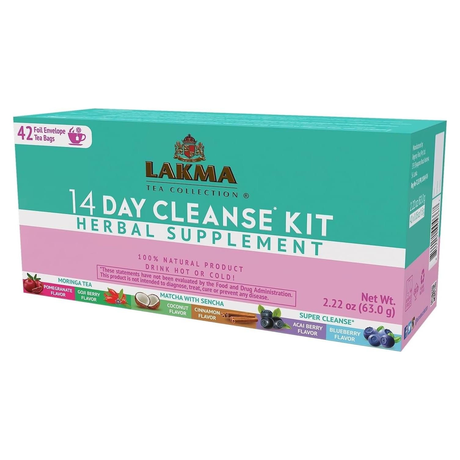 Kit de Limpieza de 14 Días HYLEYS Té Verde - 42 Bolsitas