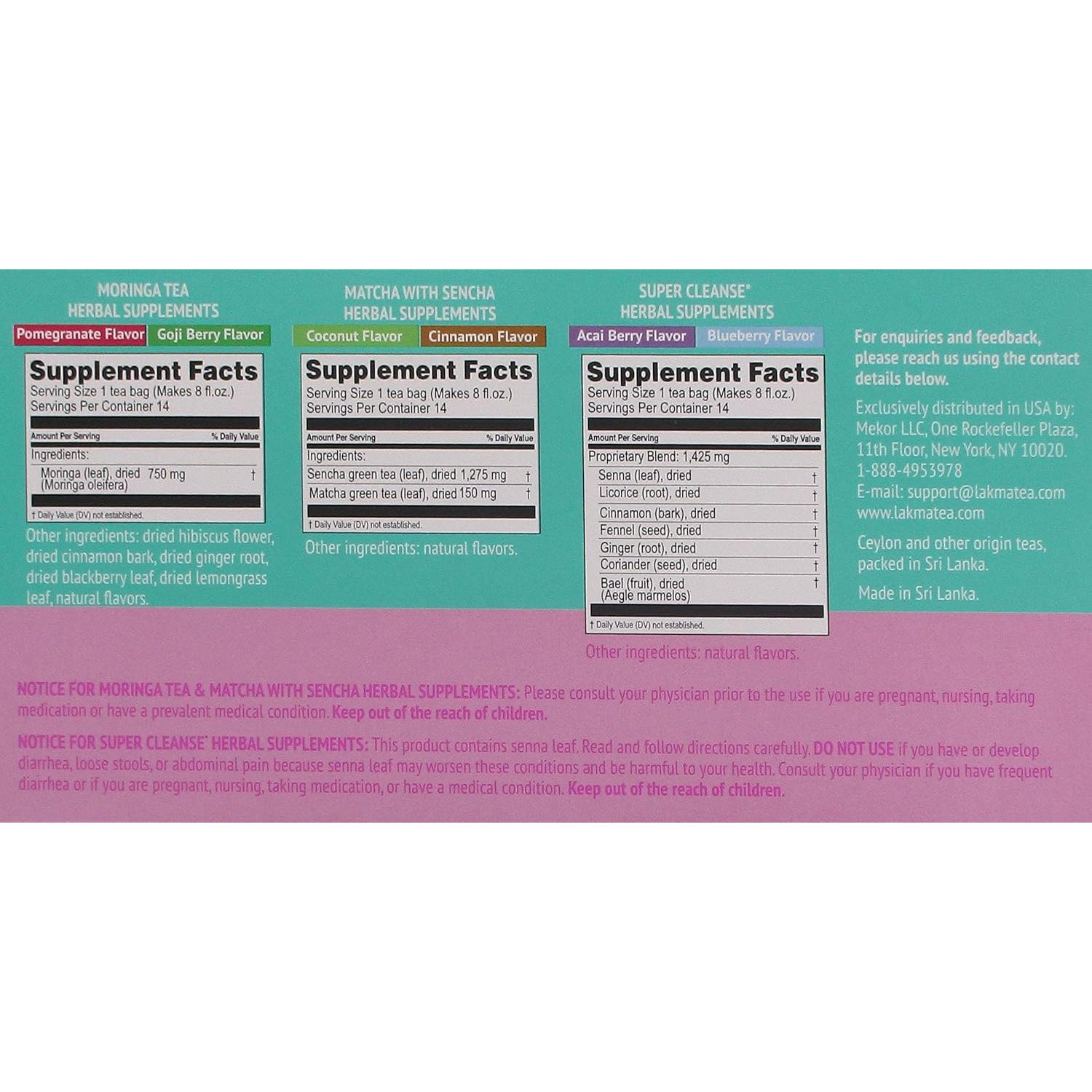 Kit de Limpieza de 14 Días HYLEYS Té Verde - 42 Bolsitas