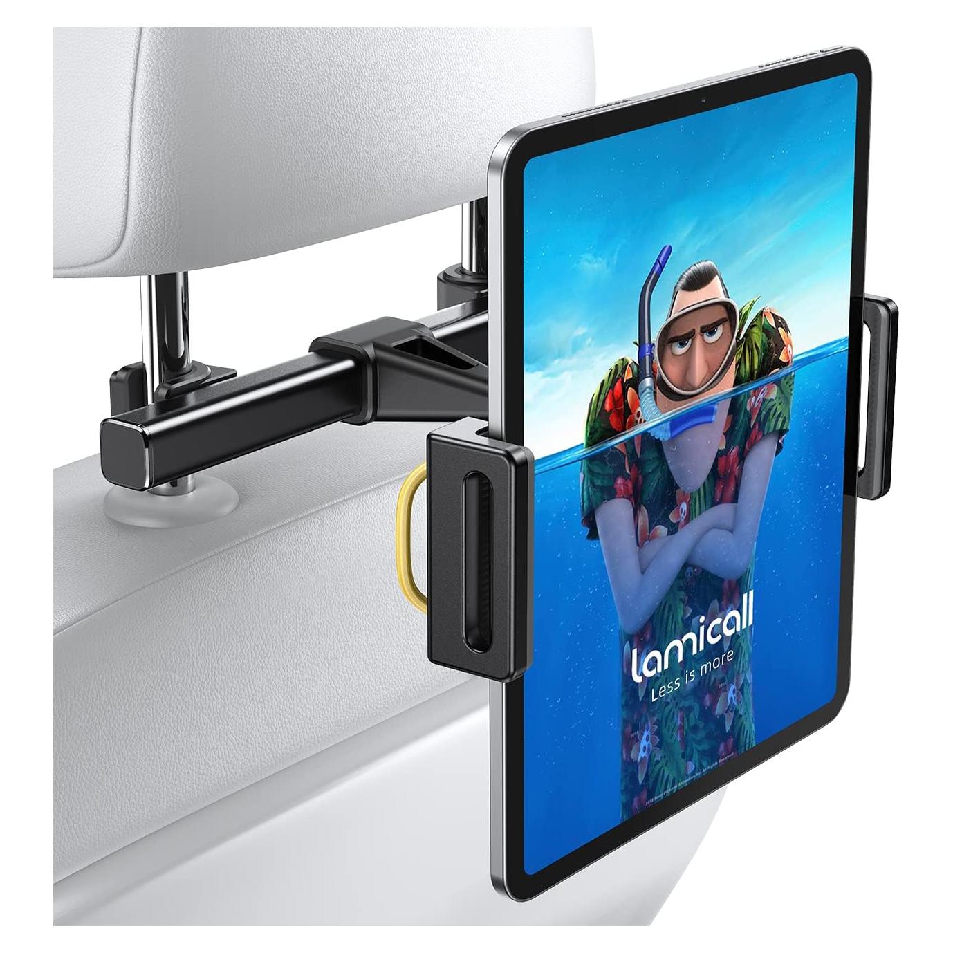 Soporte para Tablet Lamicall en Reposacabezas Auto Negro