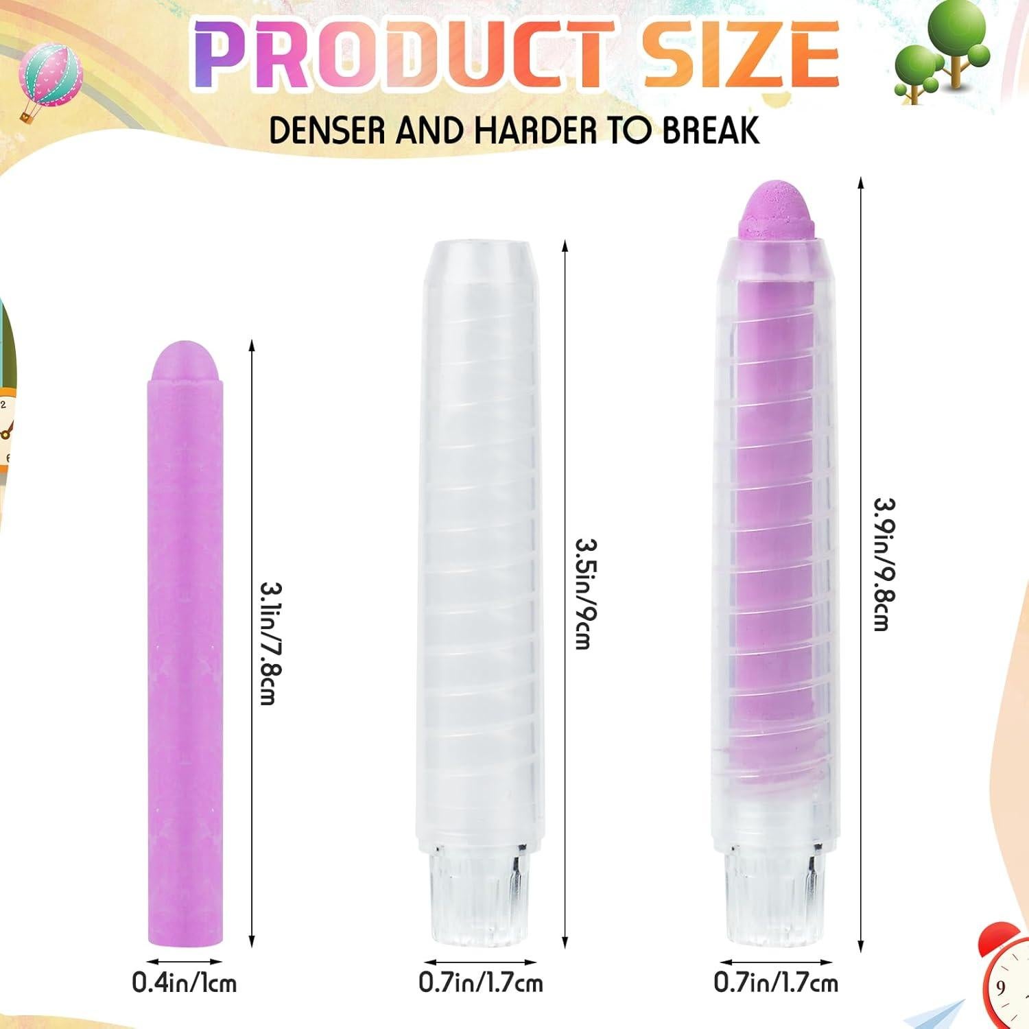 Tiza Sin Polvo Haoyond para Niños 6 Colores con Soporte