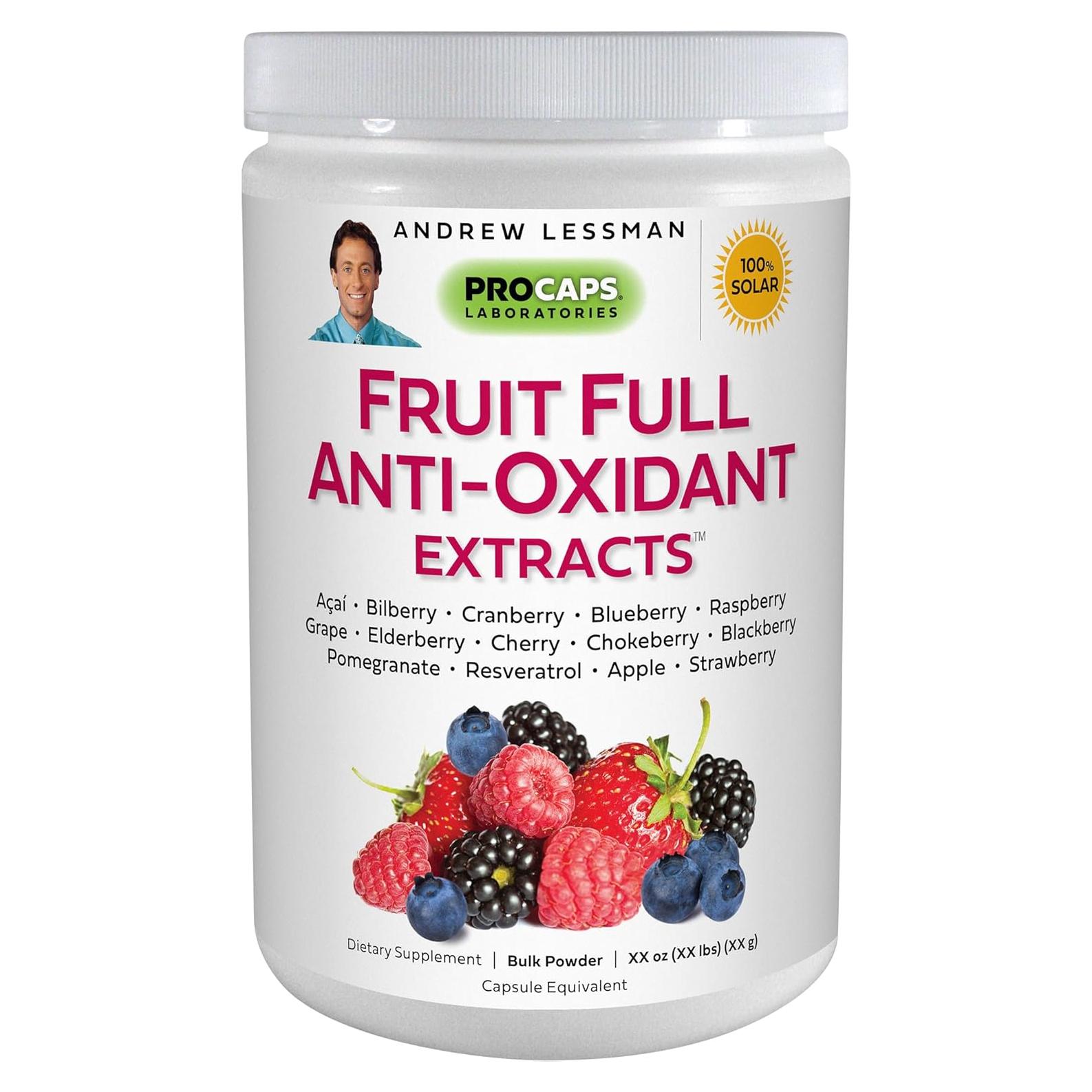 Extractos de Frutas Completos Antioxidantes Andrew Lessman 600 Porciones