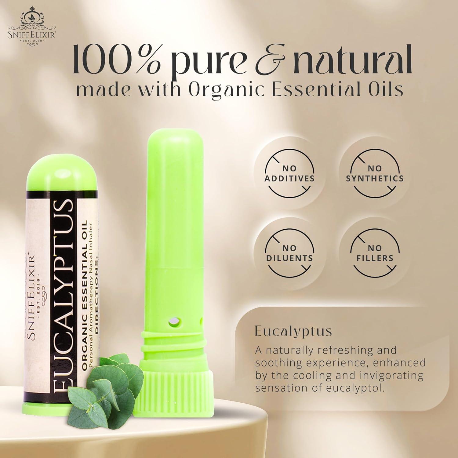 Inhalador Nasal de Eucalipto SniffElixir - Paquete de 2
