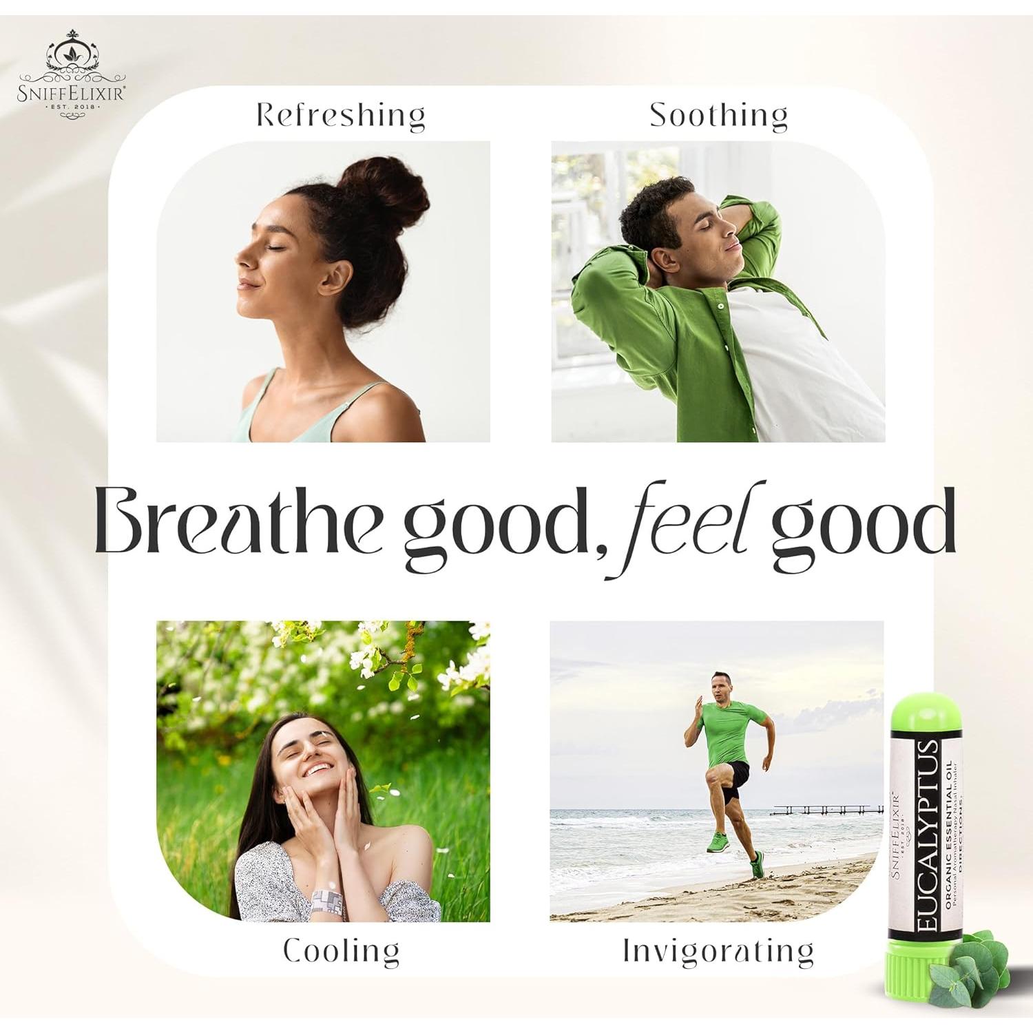 Inhalador Nasal de Eucalipto SniffElixir - Paquete de 2