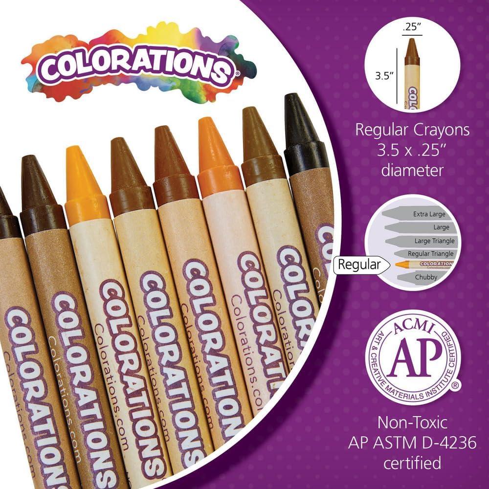 Crayones Colorations 8 Tonos de Piel Multiculturales