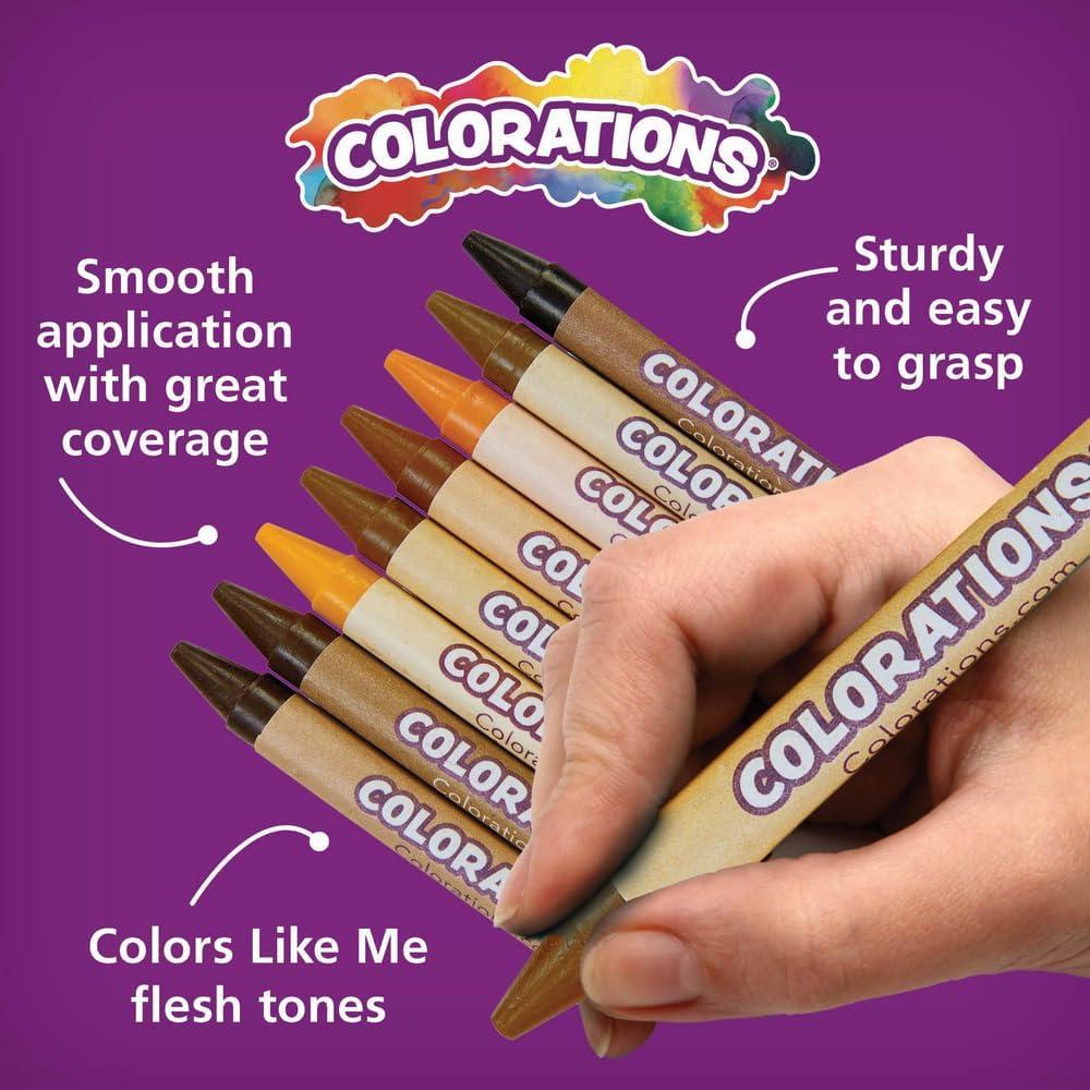 Crayones Colorations 8 Tonos de Piel Multiculturales