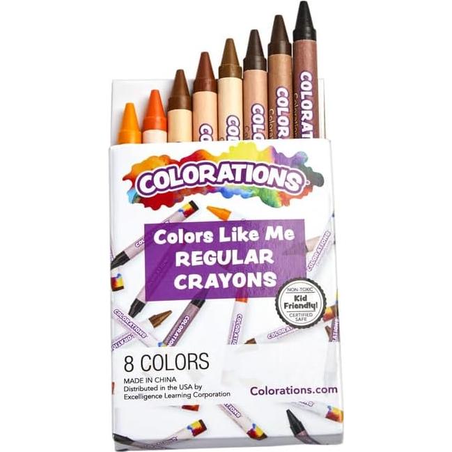 Crayones Colorations 8 Tonos de Piel Multiculturales