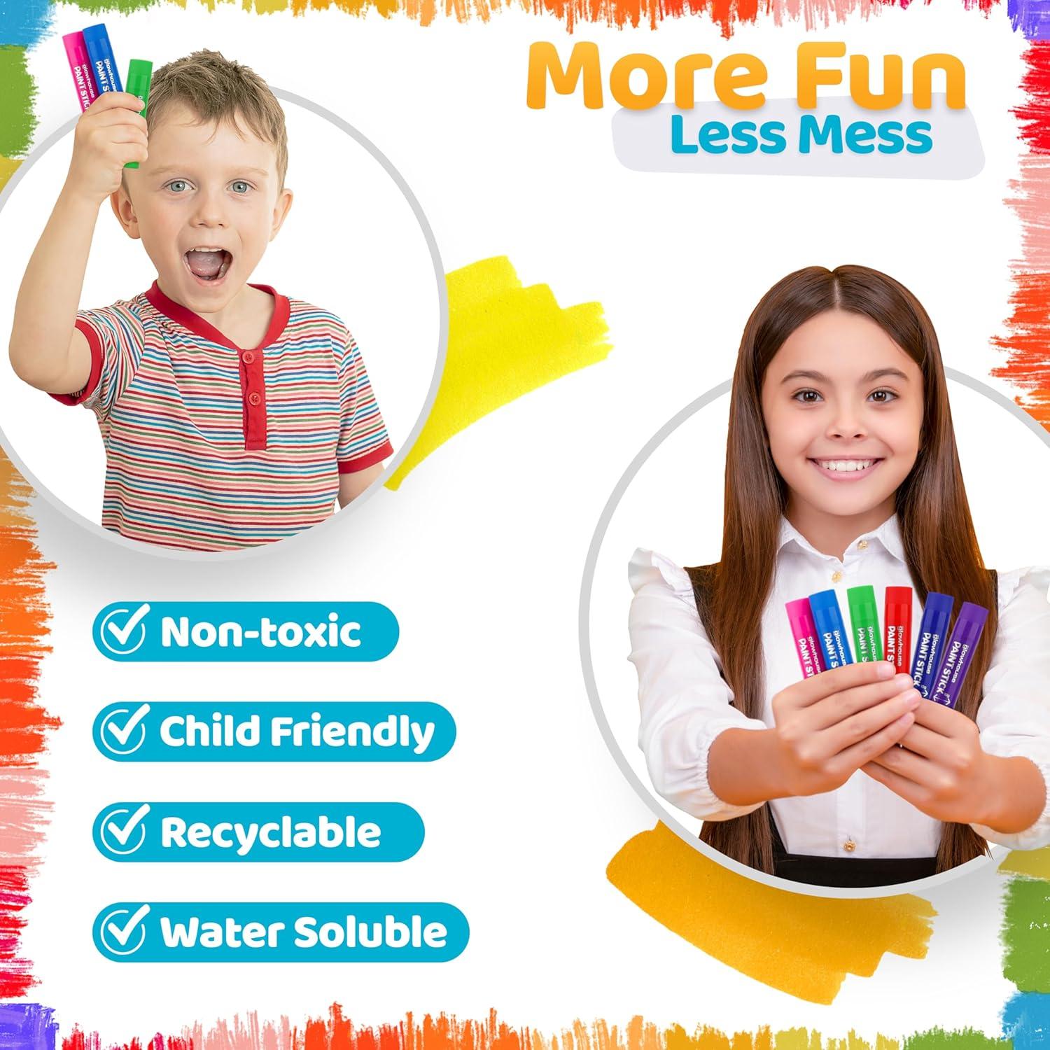 Barras de Pintura Tempera The Glowhouse 12 Colores No Tóxicas