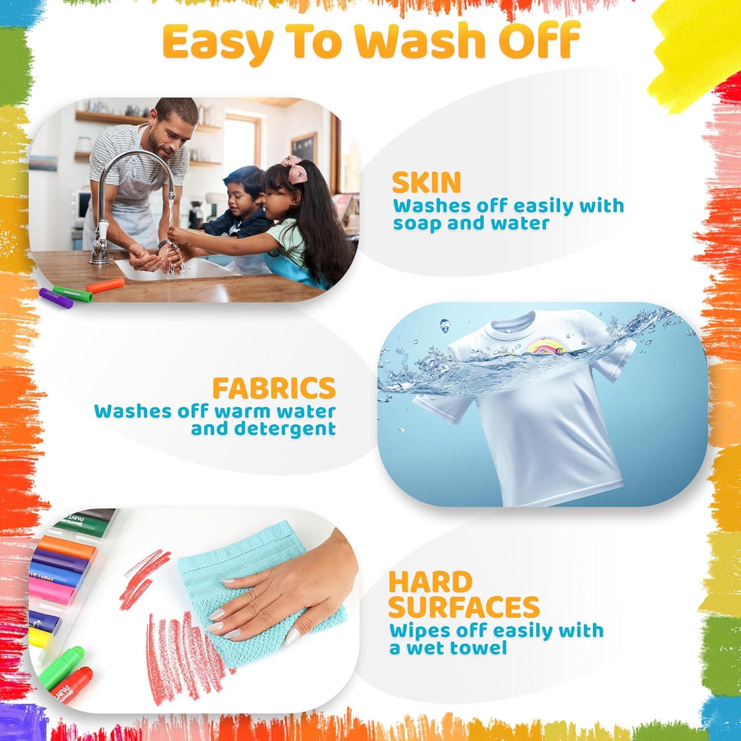 Barras de Pintura Tempera The Glowhouse 12 Colores No Tóxicas