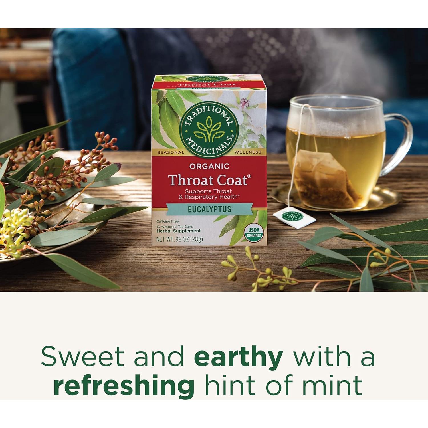 Té Eucalipto Orgánico Tradicional para Garganta 16 Bolsitas