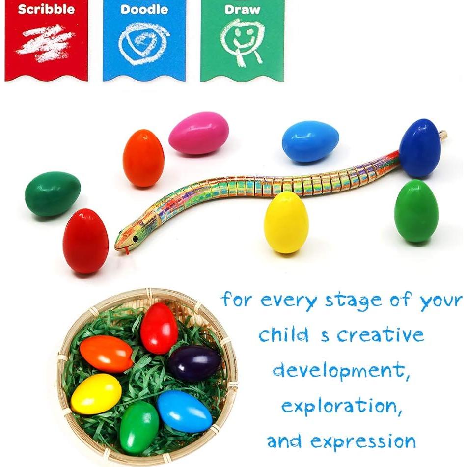 Crayones en forma de huevo MUGIT - 9 colores lavables