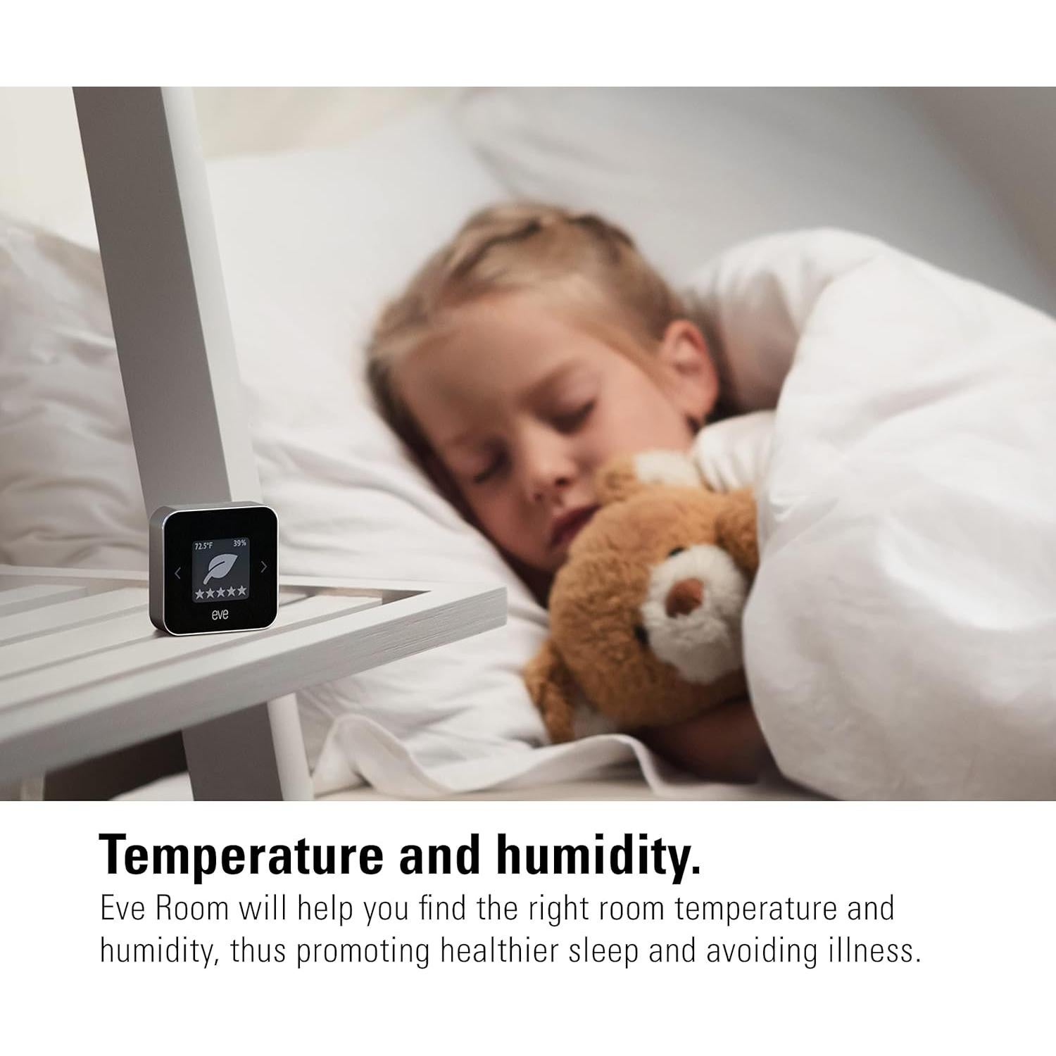 Sensor de Calidad del Aire Eve Room - Monitoreo COV, Temp y Humedad