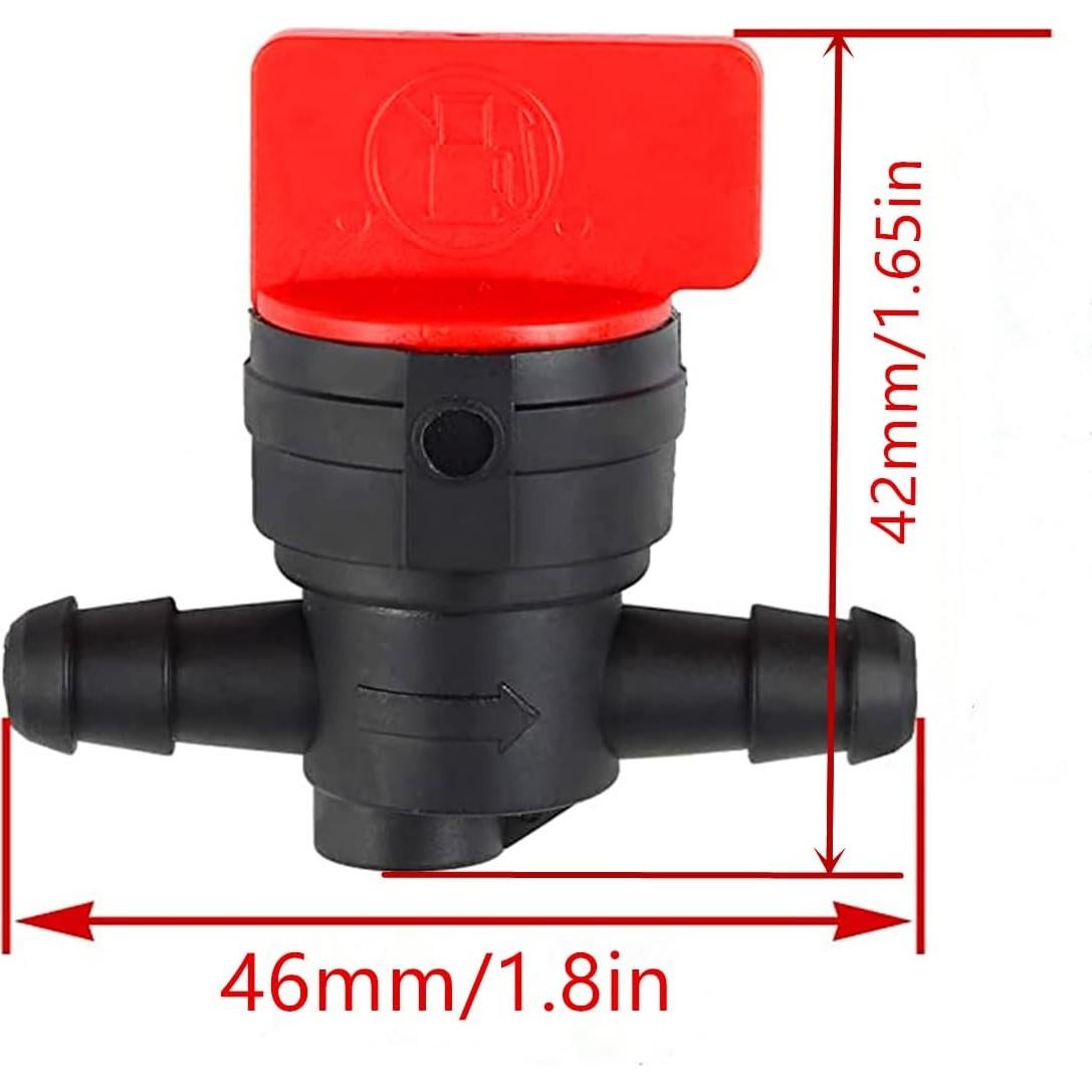 Filtro de Gasolina en Línea WaruiTT 1/4" con Válvula y Abrazaderas