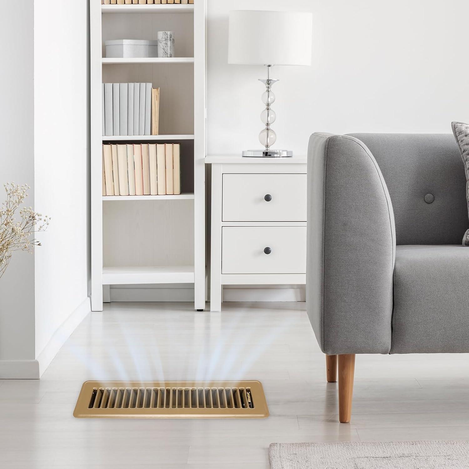 Rejilla de Piso VOISEN 2x12" Marrón Acero Ajustable 2PCS