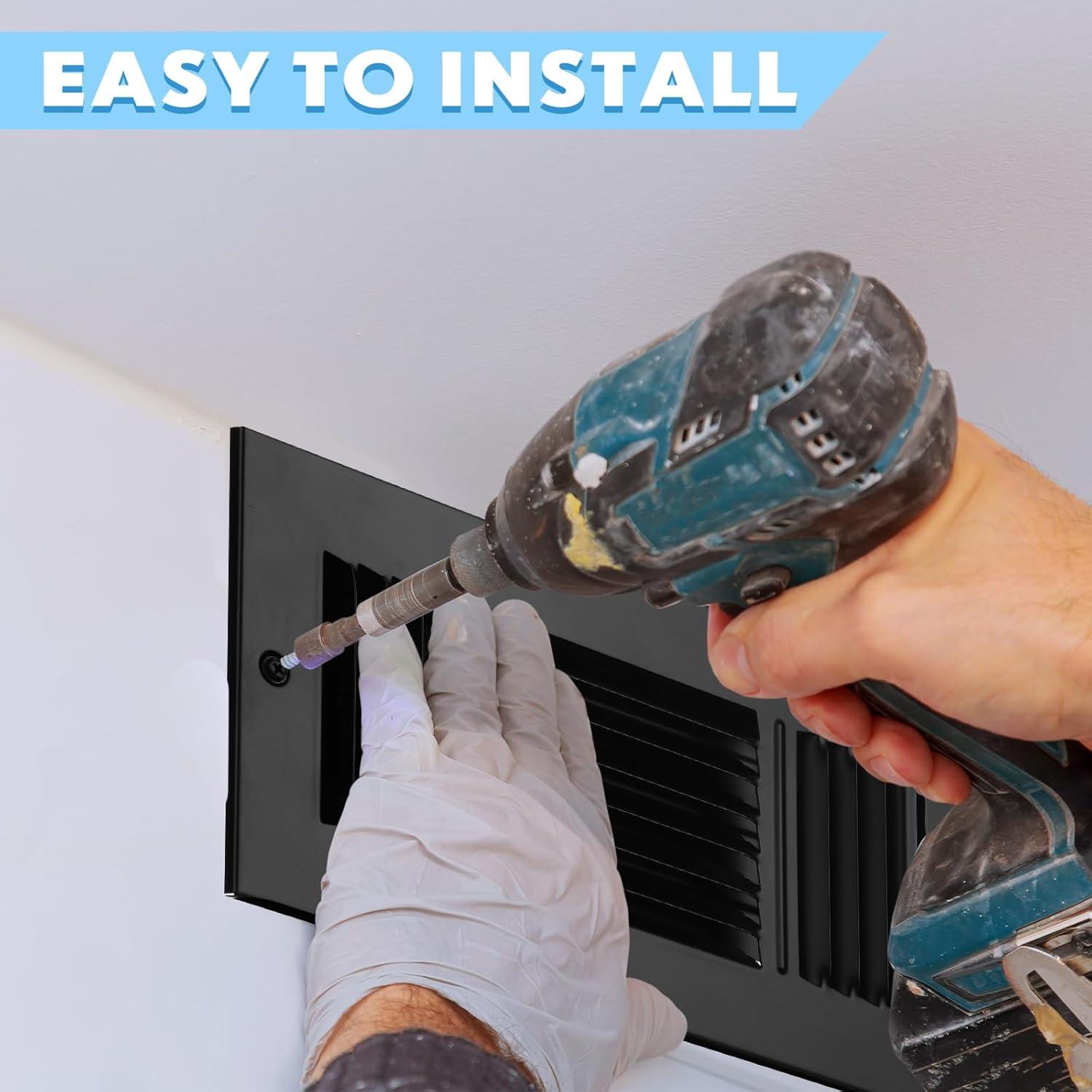 Cubiertas de Ventilación de Techo Wesiti 10x4" 2 Pcs Negro