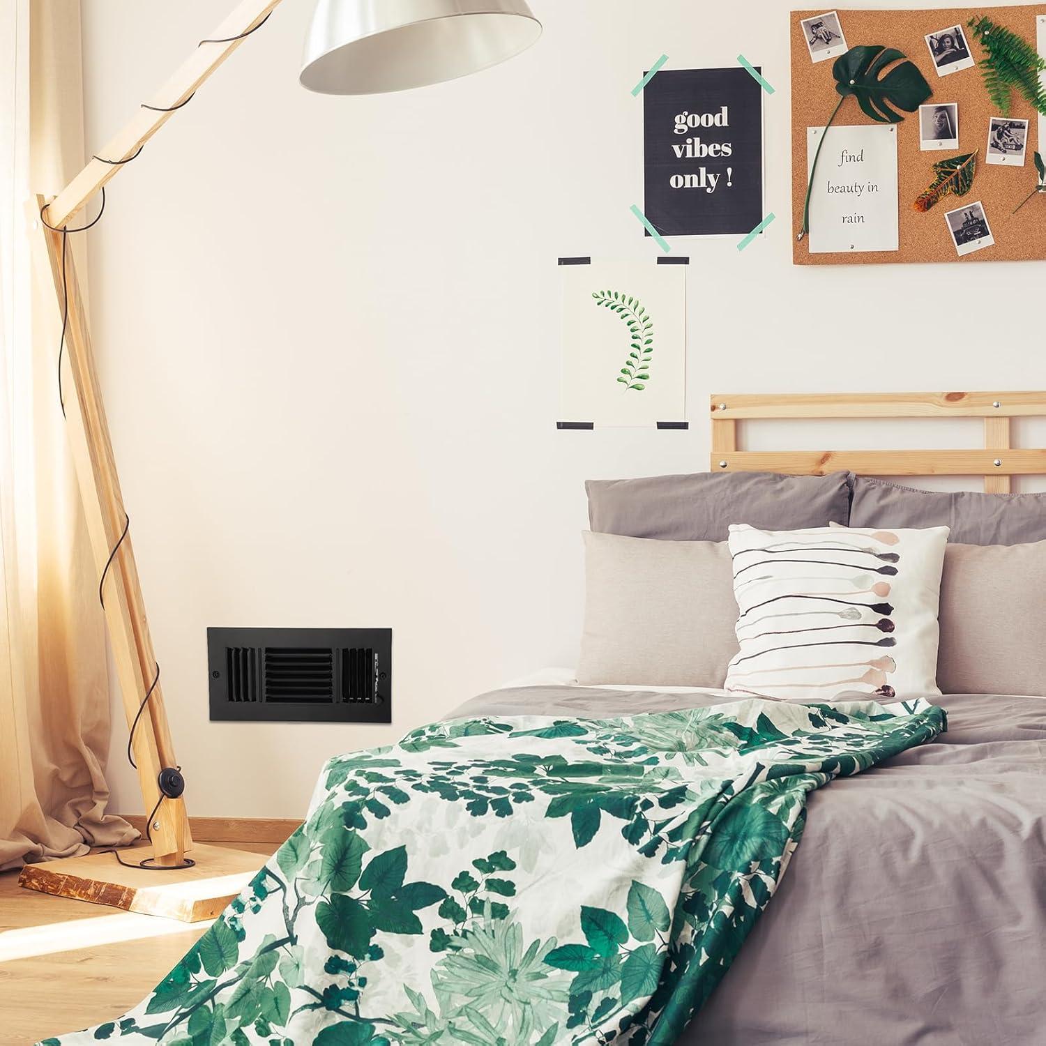 Cubiertas de Ventilación de Techo Wesiti 10x4" 2 Pcs Negro